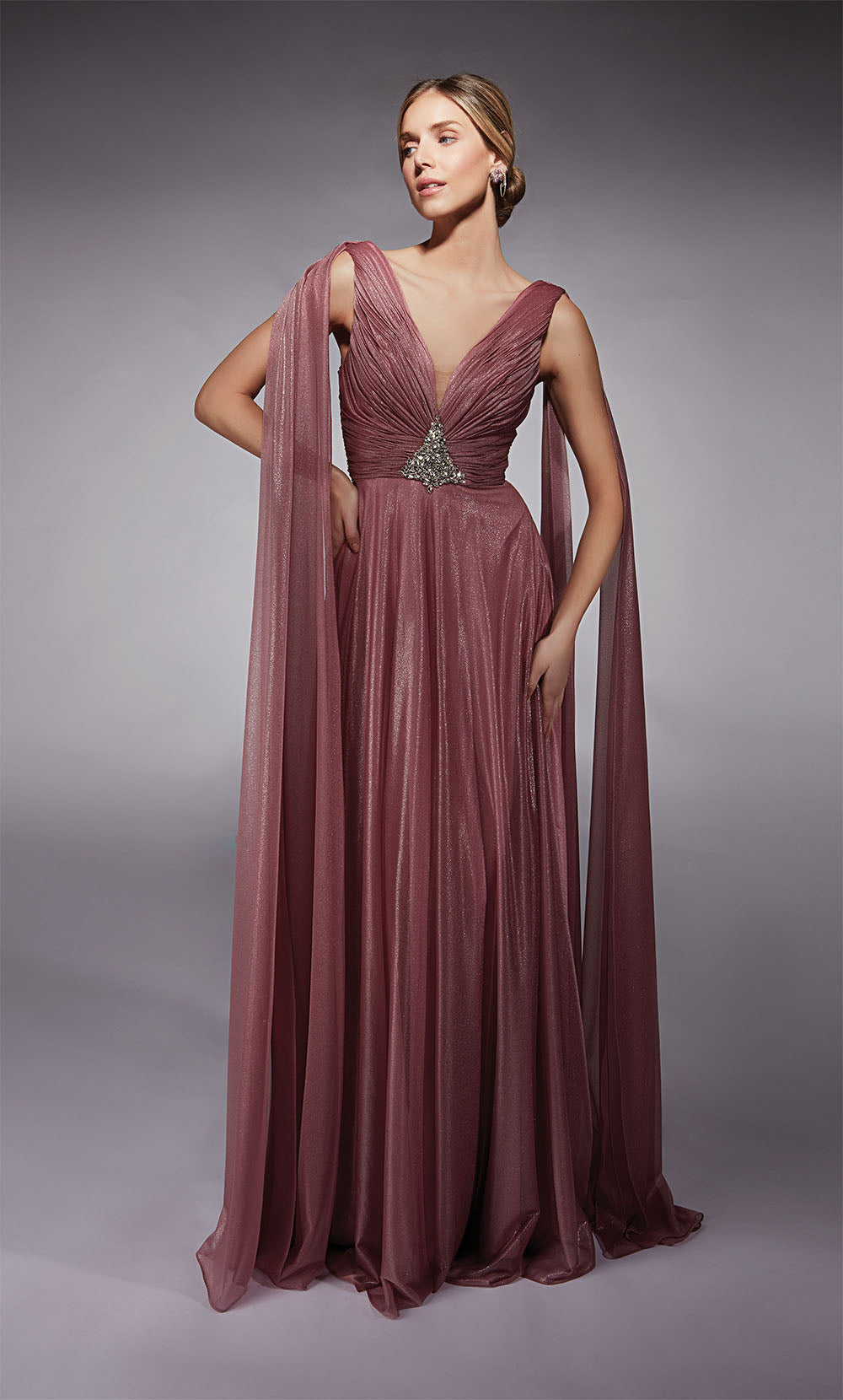 ALYCE Paris 27720 Special Occasion One Shoulder Neckline Ruched/draped Mermaid Dress