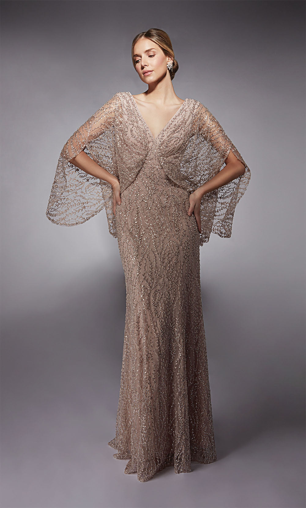 ALYCE Paris 27724 Special Occasion V-neckline Shimmery/sparkly Straight Dress