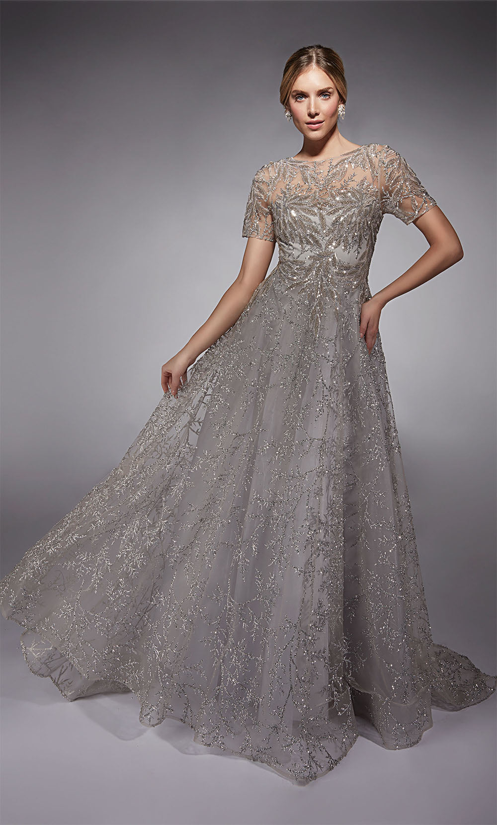 ALYCE Paris 27726 Special Occasion Illusion Neckline Modest A Line Dress
