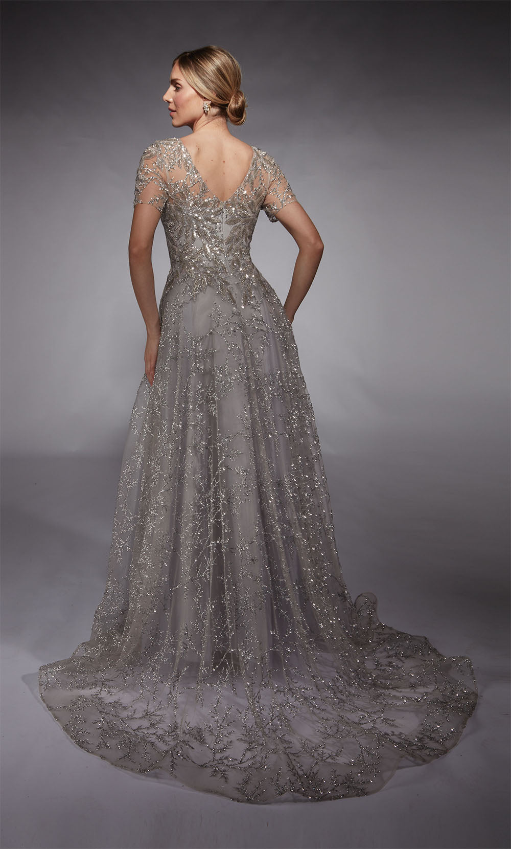 ALYCE Paris 27726 Special Occasion Illusion Neckline Modest A Line Dress