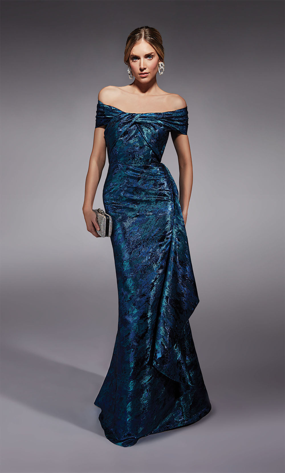 ALYCE Paris 27737 Special Occasion Off The Shoulder Neckline Chic Mermaid Dress