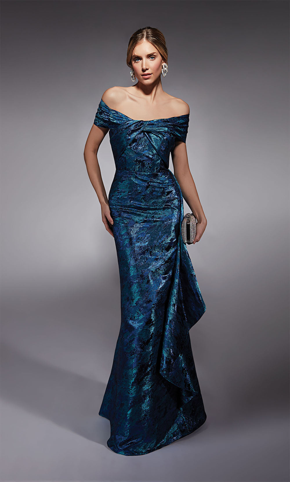 ALYCE Paris 27737 Special Occasion Off The Shoulder Neckline Chic Mermaid Dress