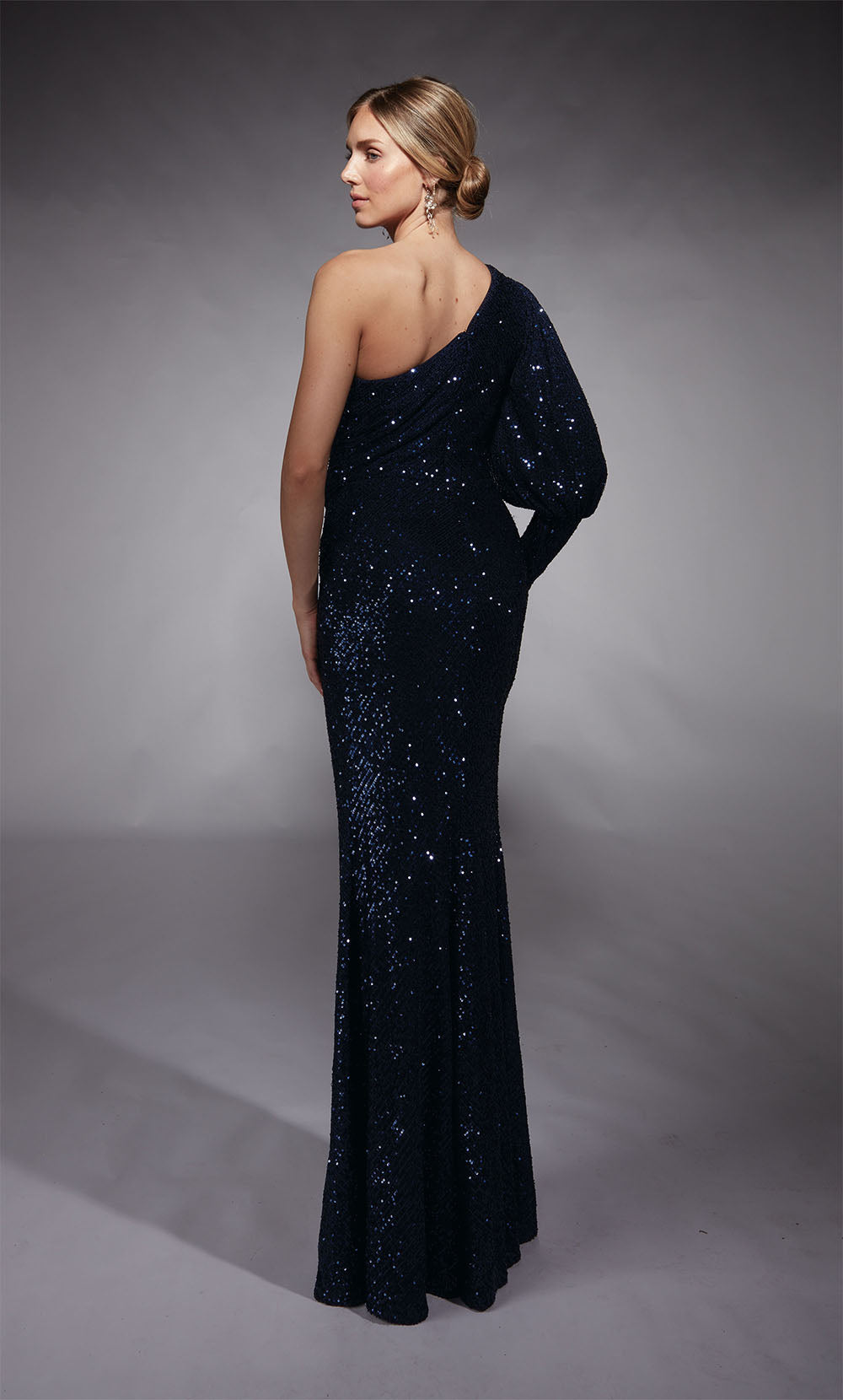 ALYCE Paris 27742 Special Occasion One Shoulder Neckline Shimmery/sparkly Straight Dress