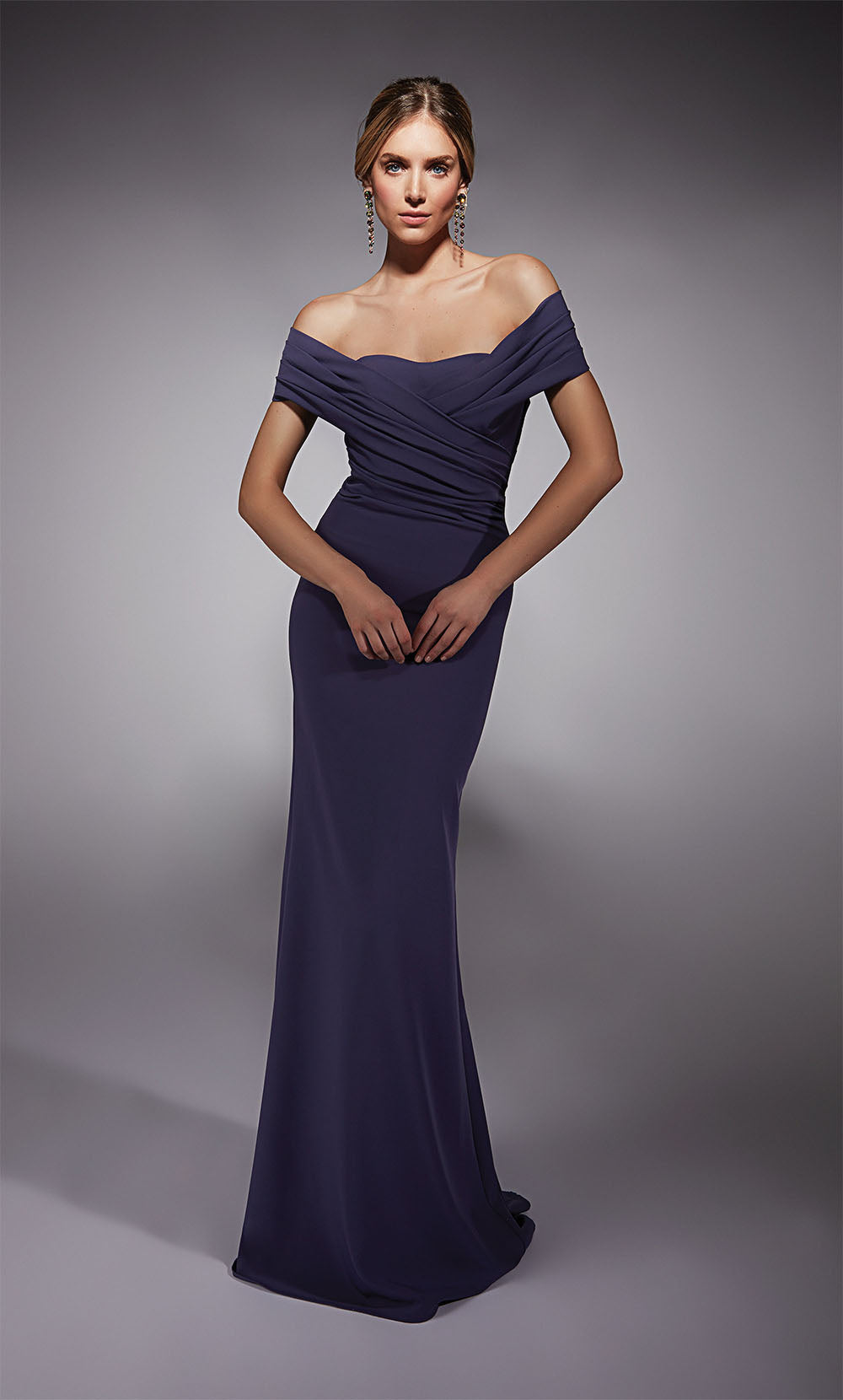ALYCE Paris 27745 Special Occasion Off The Shoulder Neckline Modest A Line Dress