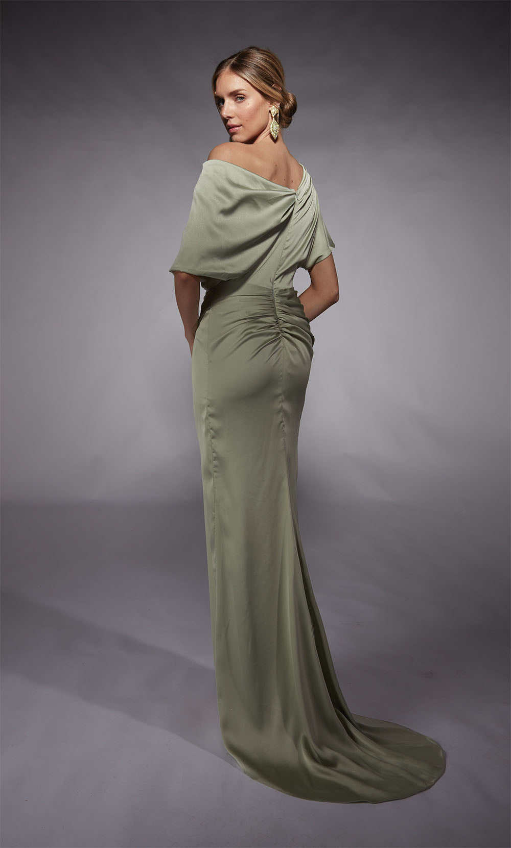 ALYCE Paris 27748 Special Occasion One Shoulder Neckline Ruched/draped Straight Dress
