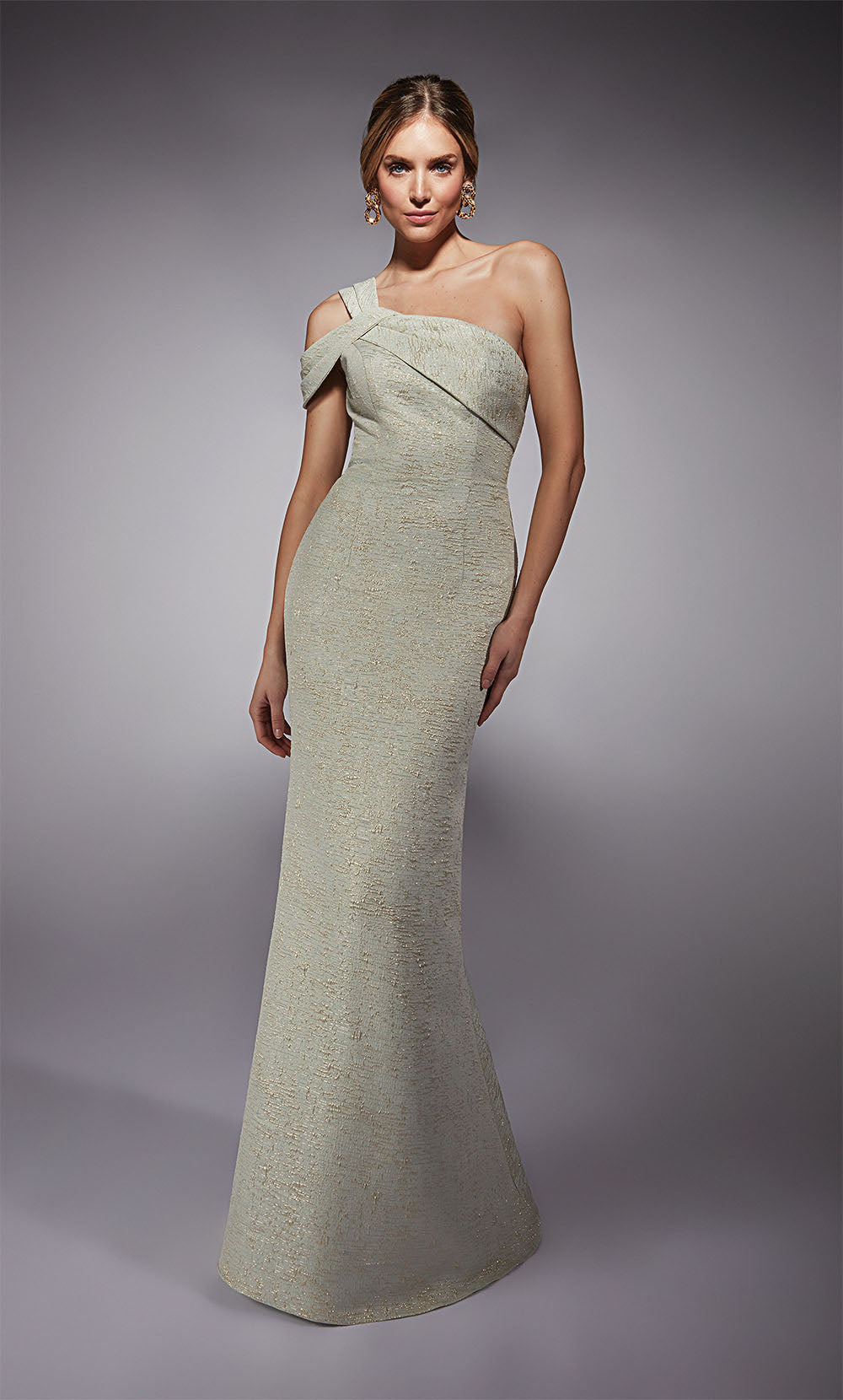 ALYCE Paris 27749 Special Occasion One Shoulder Neckline Chic Straight Dress