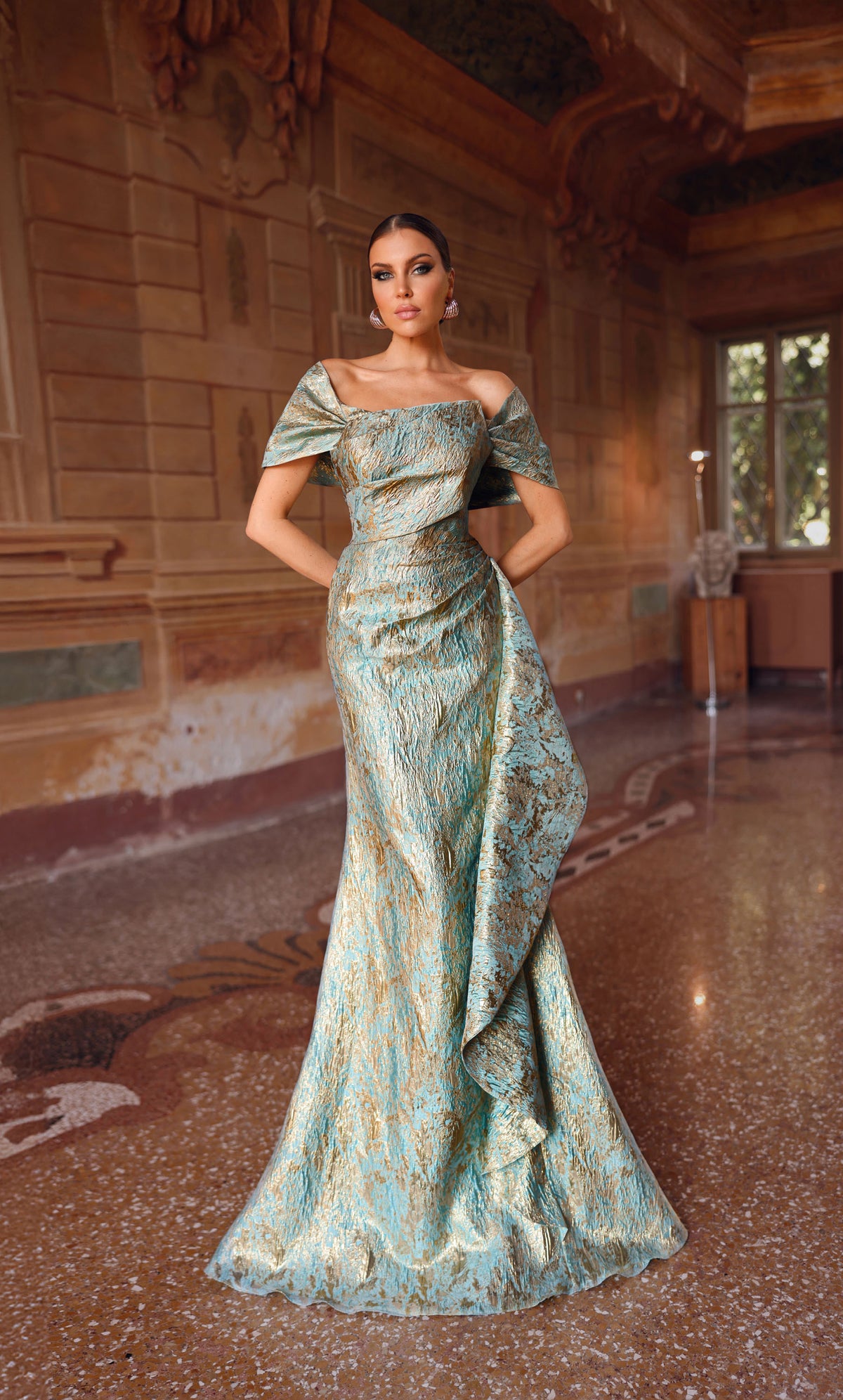 ALYCE Paris 27750 Special Occasion Off The Shoulder Neckline Elegant Mermaid Dress