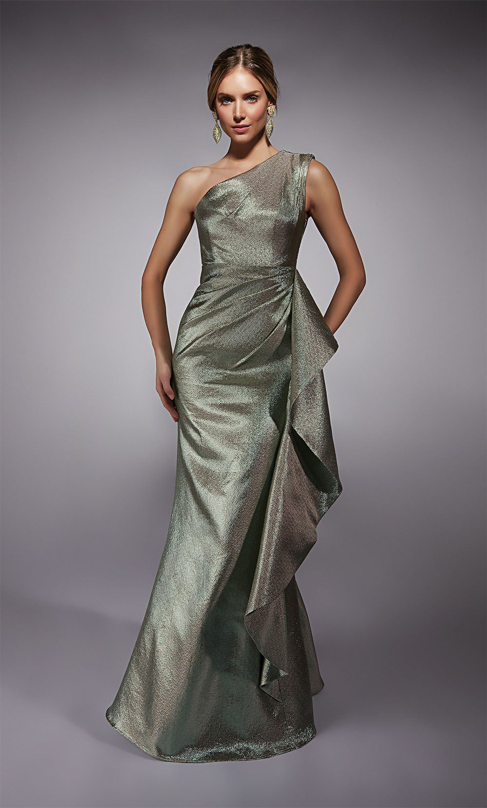 ALYCE Paris 27751 Special Occasion One Shoulder Neckline Shimmery/sparkly Mermaid Dress