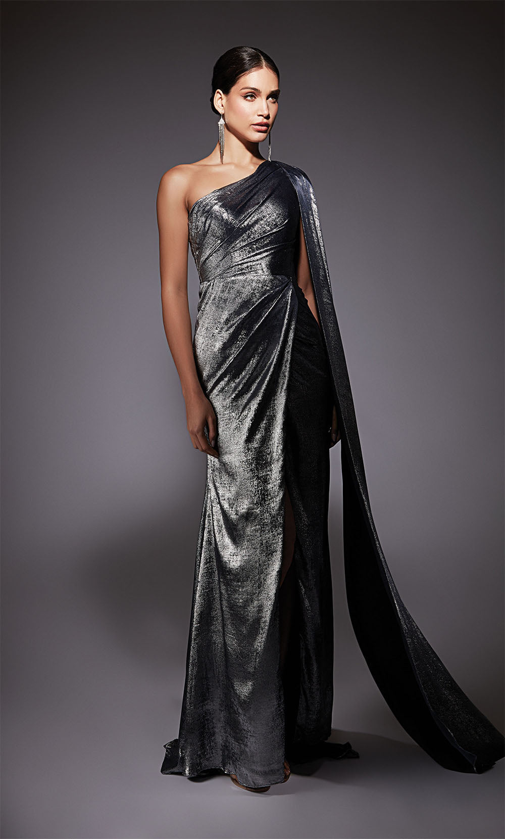 ALYCE Paris 27753 Special Occasion One Shoulder Neckline Shimmery/sparkly Straight Dress