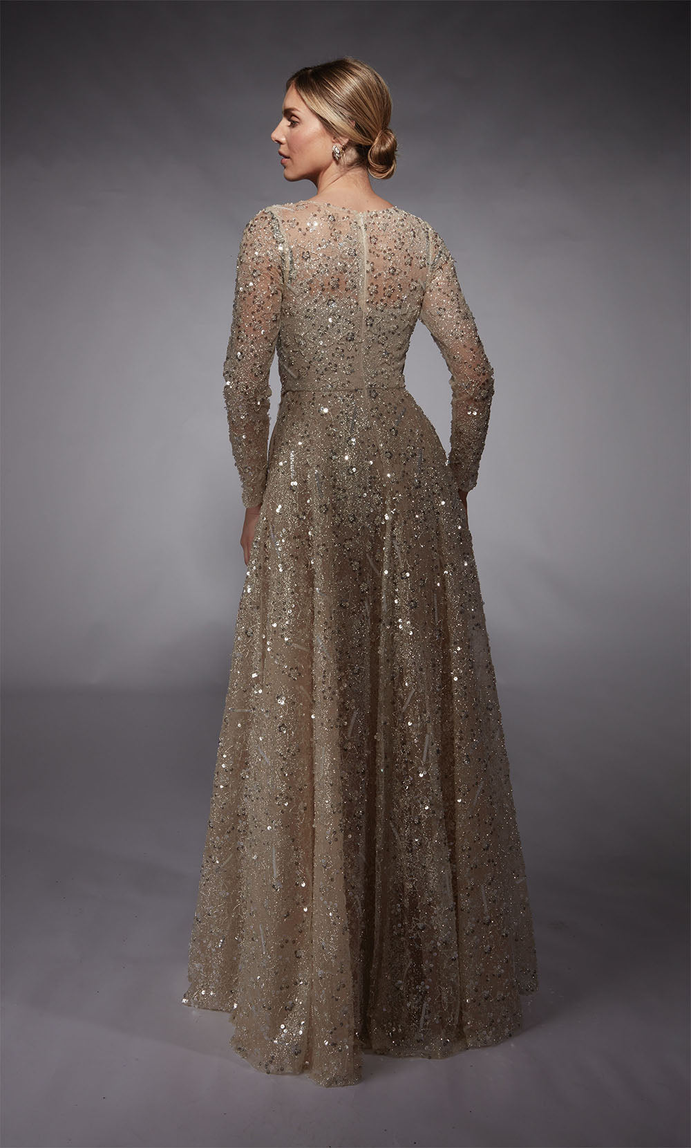 ALYCE Paris 27757 Special Occasion Illusion Neckline Shimmery/sparkly A Line Dress