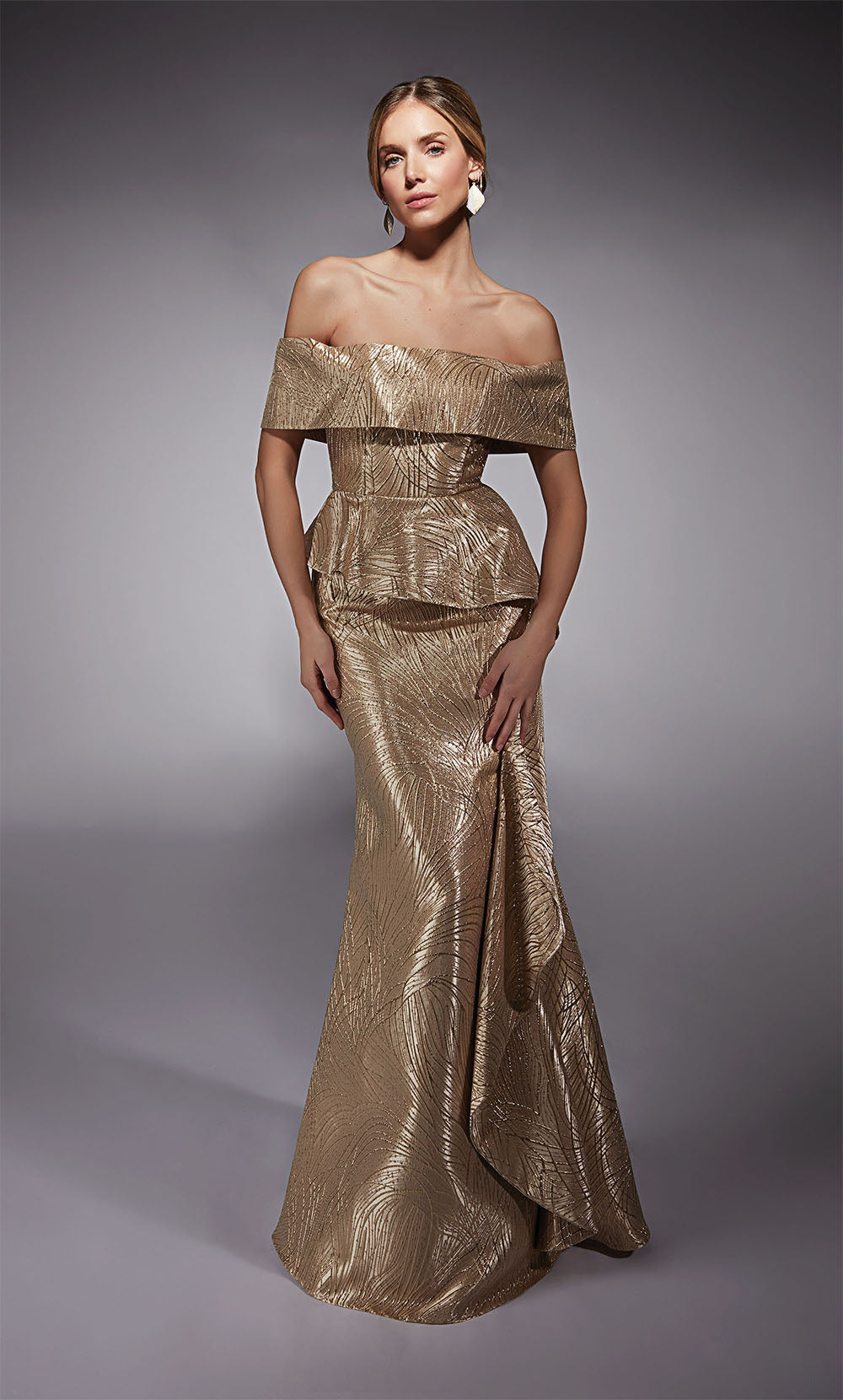 ALYCE Paris 27759 Special Occasion Off The Shoulder Neckline Chic Mermaid Dress