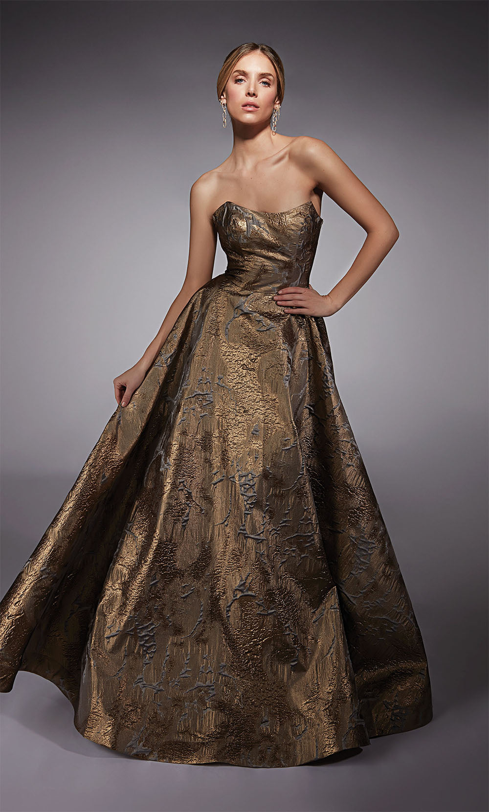 ALYCE Paris 27760 Special Occasion Off The Shoulder Neckline Modest A Line Dress