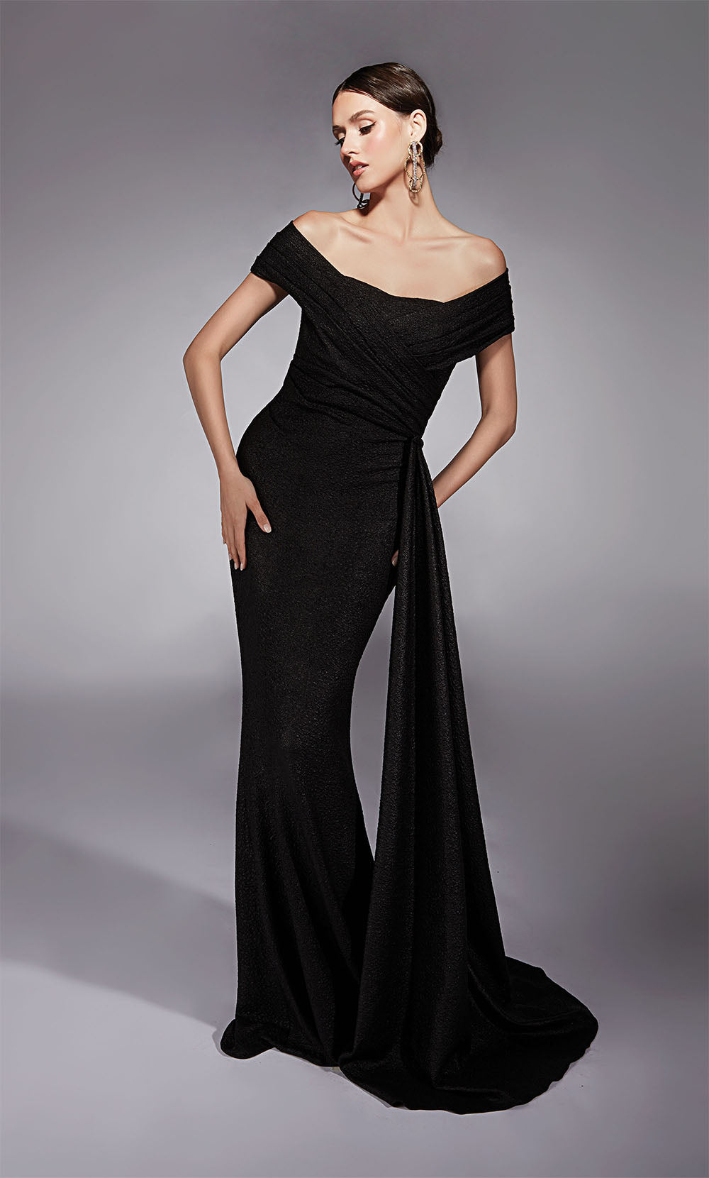 ALYCE Paris 27767 Special Occasion Off The Shoulder Neckline Elegant Straight Dress