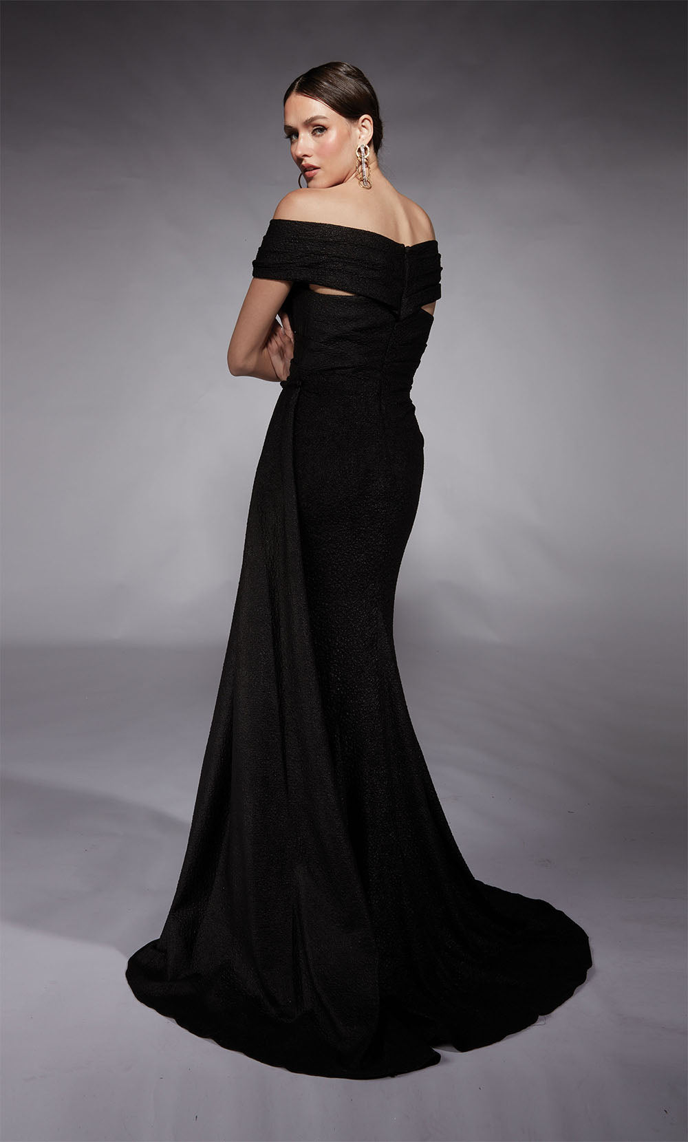 ALYCE Paris 27767 Special Occasion Off The Shoulder Neckline Elegant Straight Dress