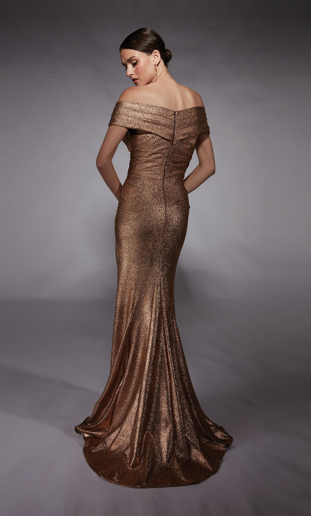 ALYCE Paris 27767 Special Occasion Off The Shoulder Neckline Elegant Straight Dress