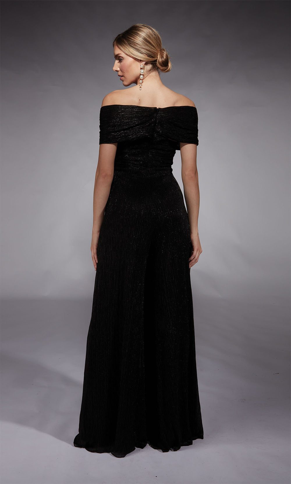 ALYCE Paris 27768 Special Occasion Off The Shoulder Neckline Chic Jumpsuit Dress