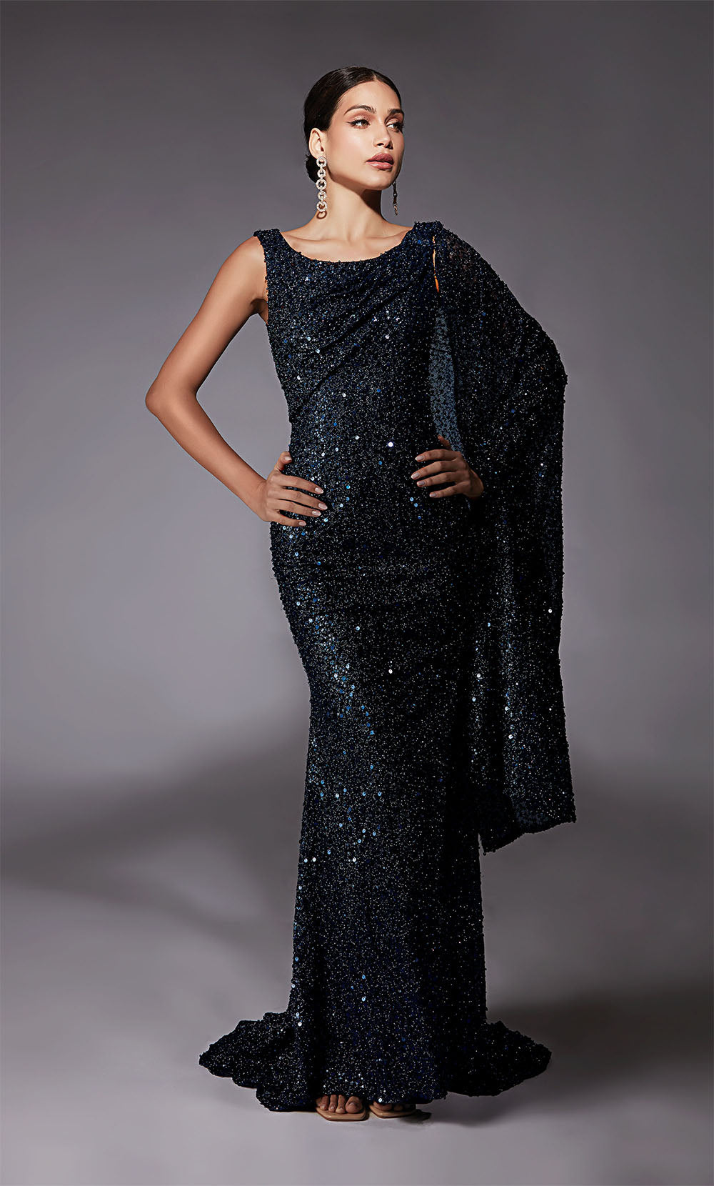 ALYCE Paris 27772 Special Occasion Plunging Neckline Ruched/draped Straight Dress