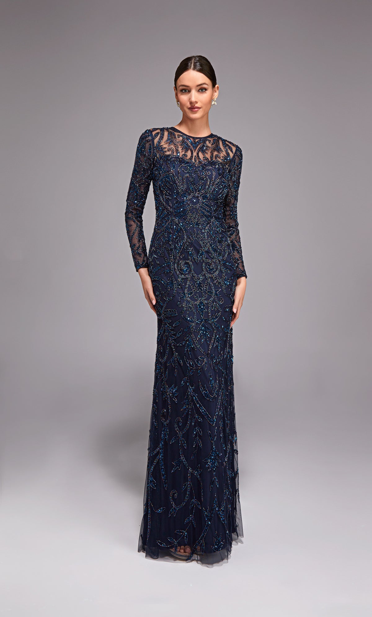 ALYCE Paris 27778 Special Occasion Illusion Neckline Chic Straight Dress