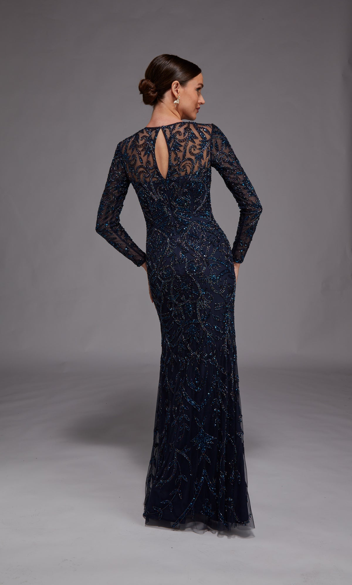 ALYCE Paris 27778 Special Occasion Illusion Neckline Chic Straight Dress