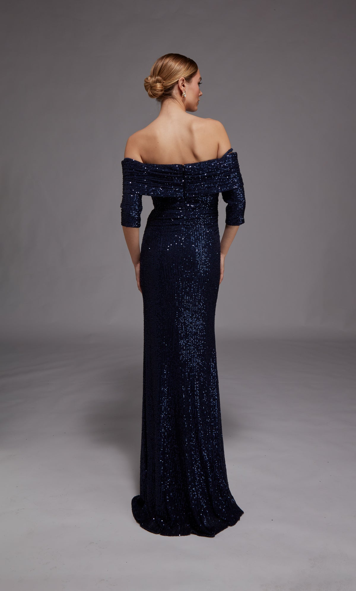 ALYCE Paris 27787 Special Occasion Off The Shoulder Neckline Shimmery/sparkly Straight Dress