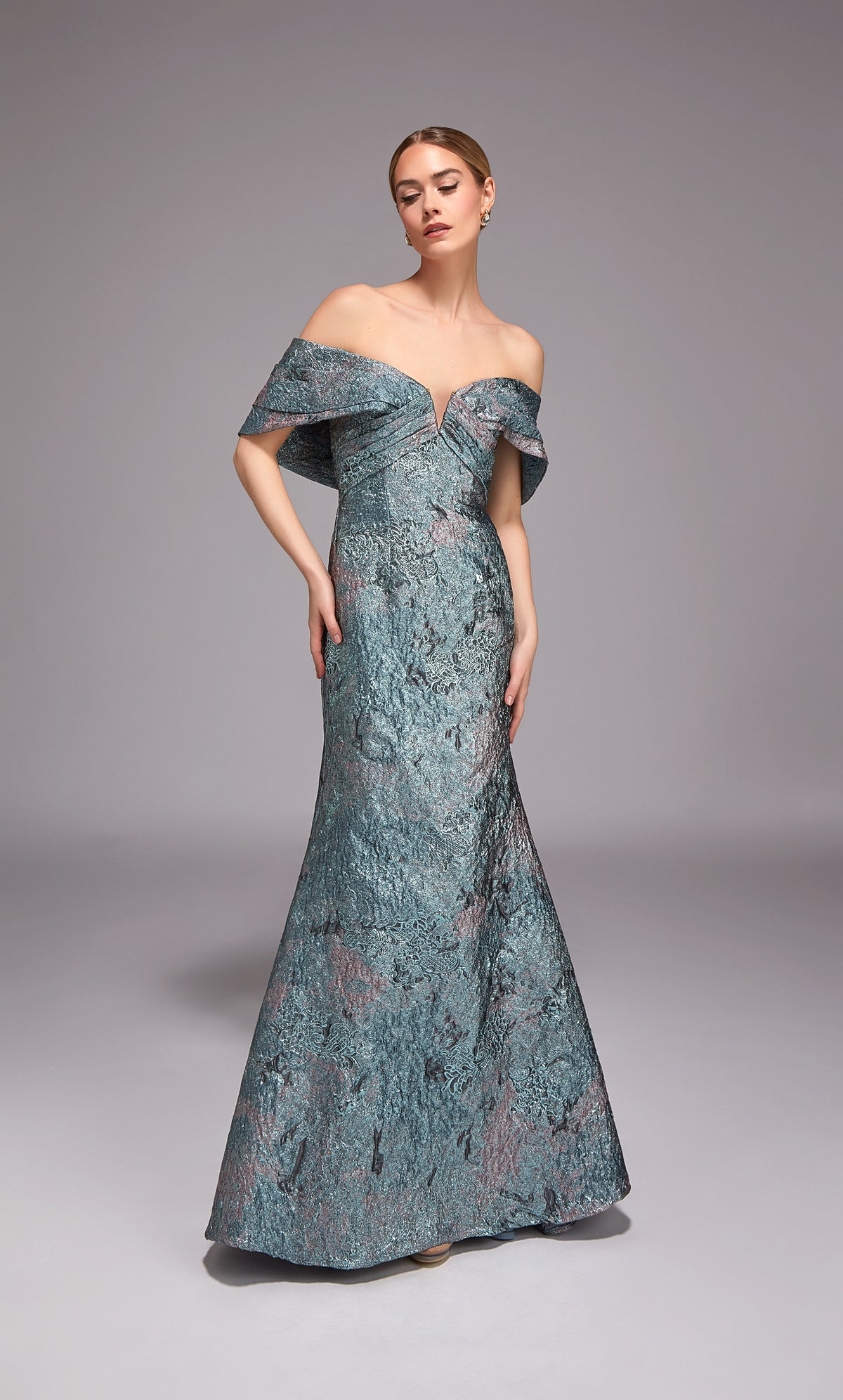 ALYCE Paris 27794 Special Occasion Off The Shoulder Neckline Modest Mermaid Dress