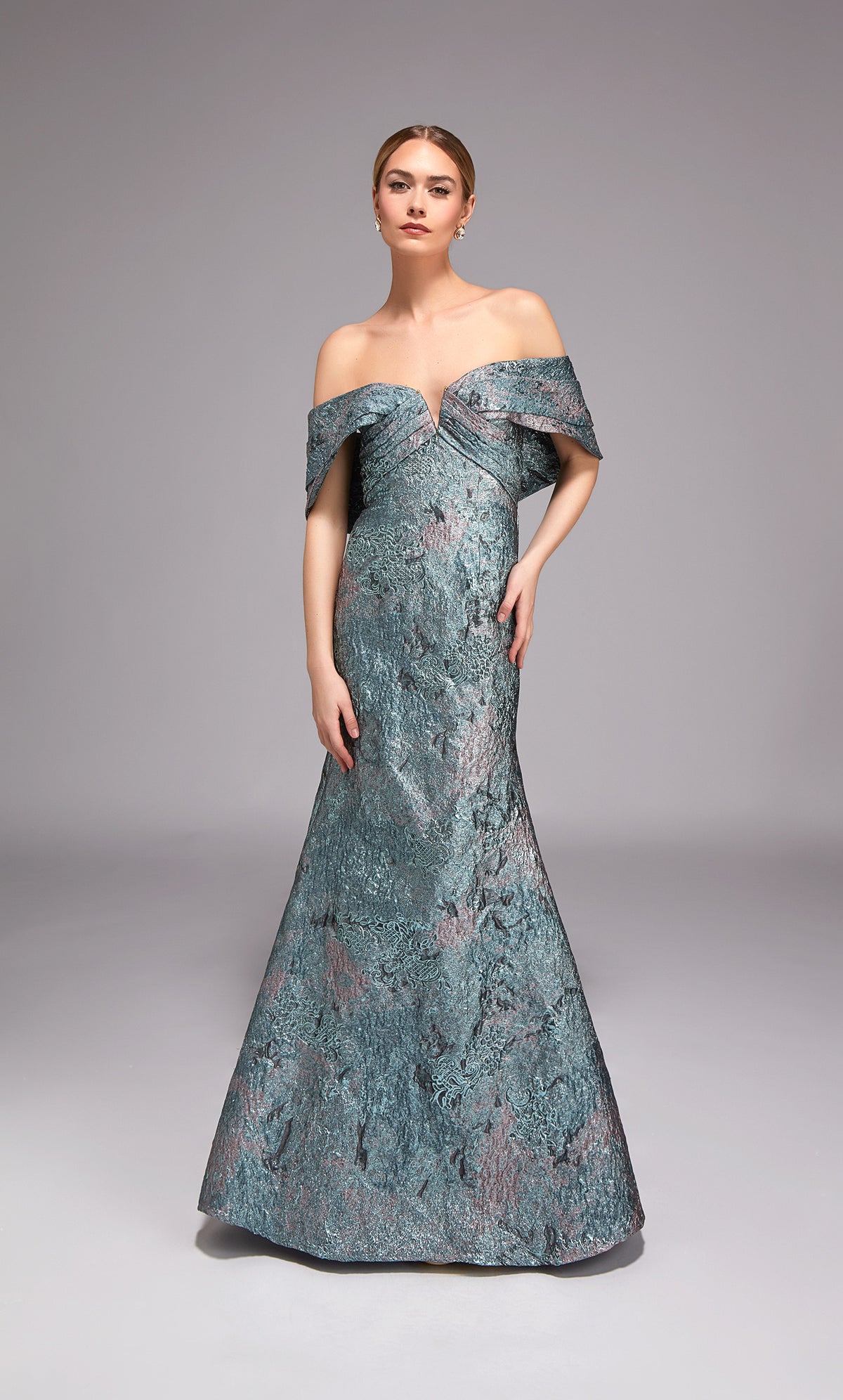 ALYCE Paris 27794 Special Occasion Off The Shoulder Neckline Modest Mermaid Dress