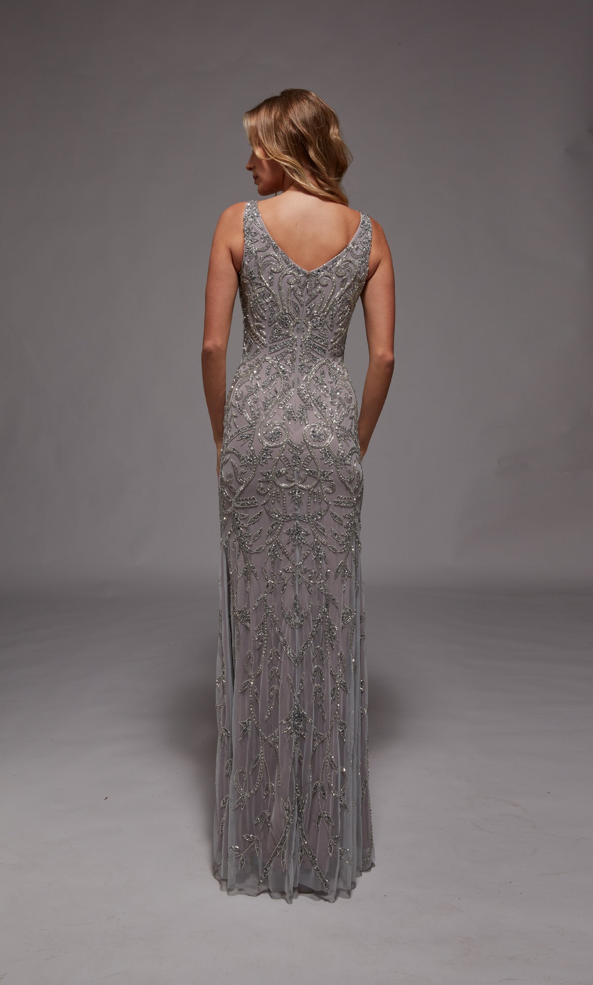 ALYCE Paris 27799 Special Occasion V-neckline Embellished Straight Dress