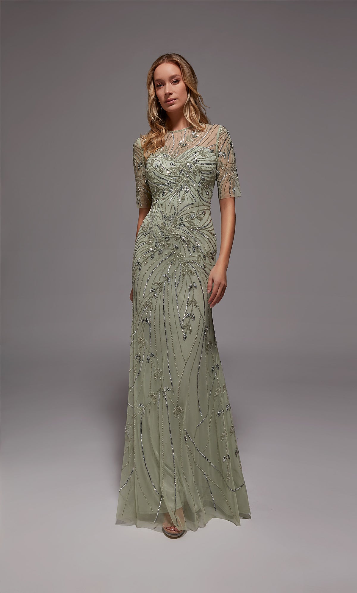 ALYCE Paris 27809 Special Occasion Scoop Neckline Shimmery/sparkly A Line Dress