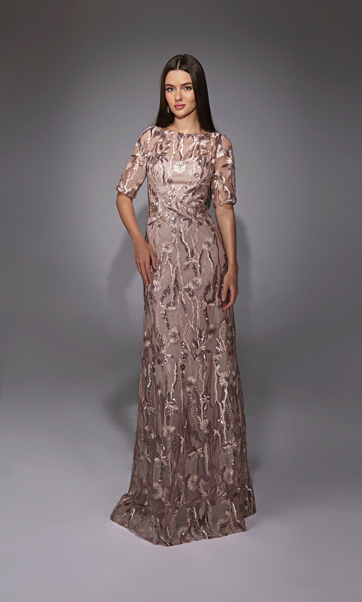 ALYCE Paris 27819 Special Occasion Illusion Neckline Chic Straight Dress