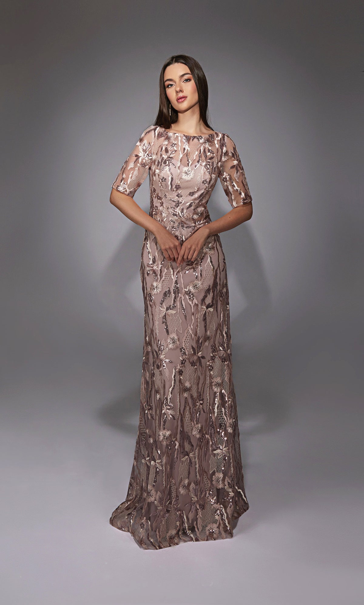 ALYCE Paris 27819 Special Occasion Illusion Neckline Chic Straight Dress