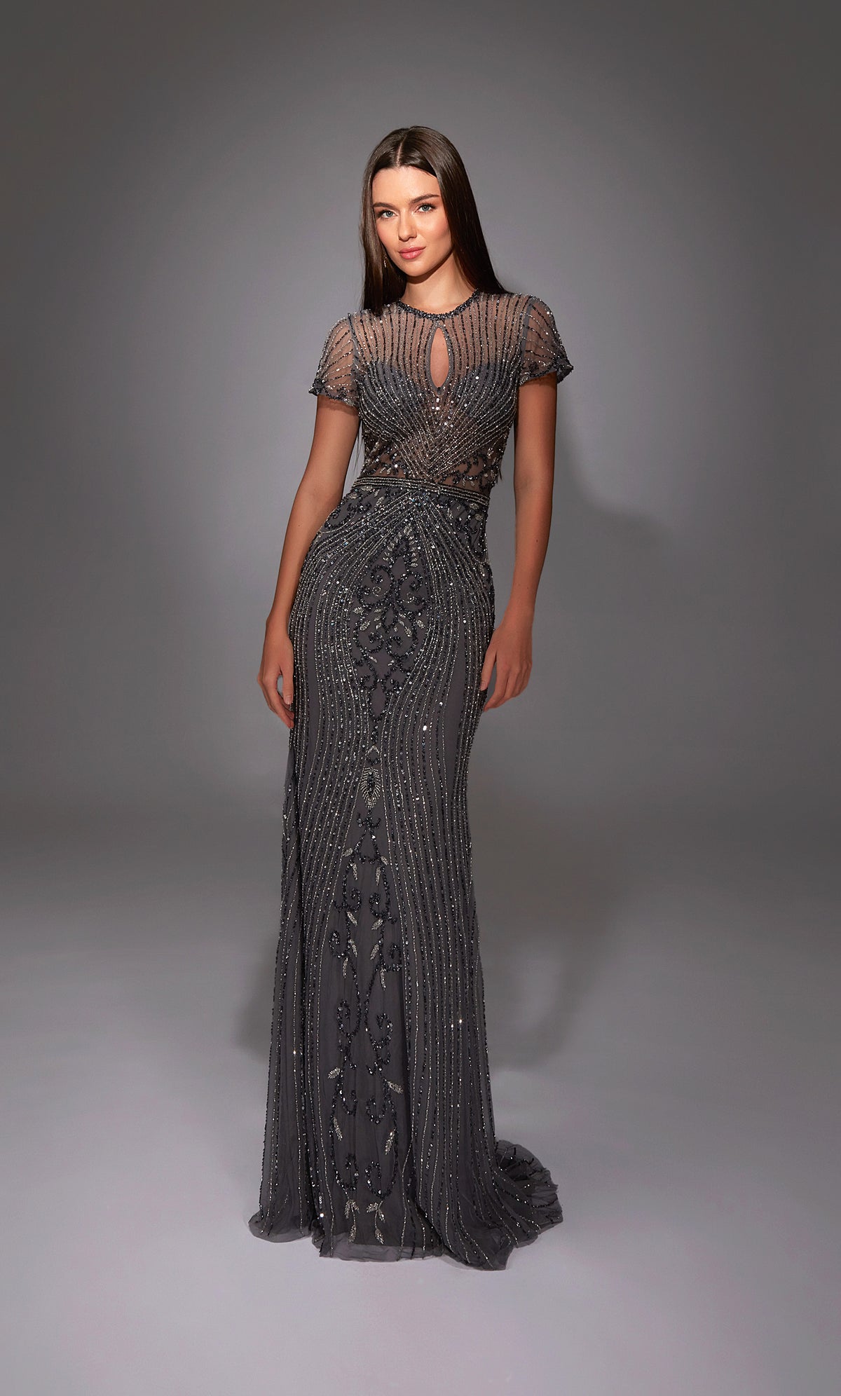 ALYCE Paris 27823 Special Occasion Scoop Neckline Embellished Straight Dress
