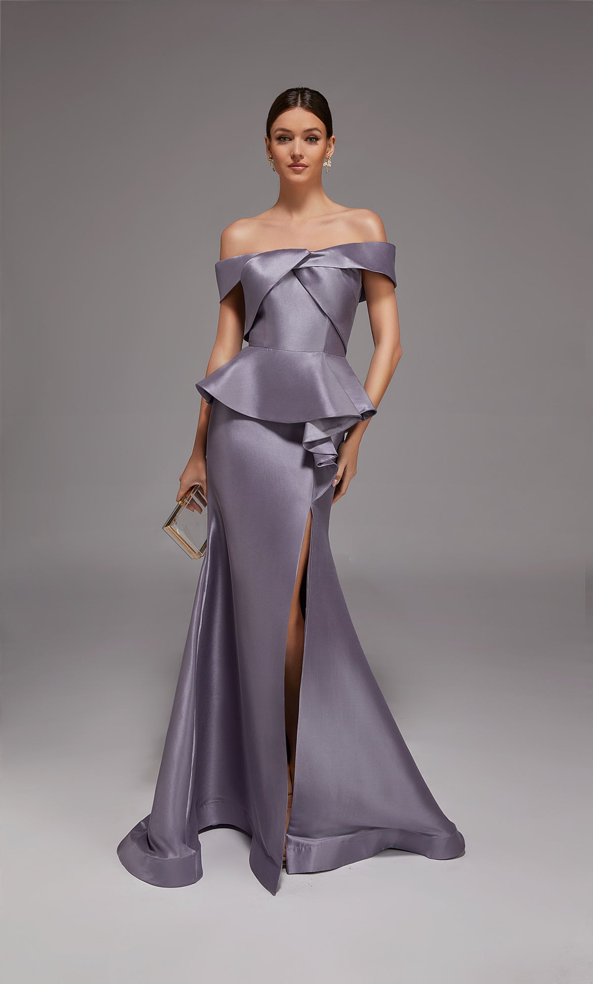 ALYCE Paris 27827 Special Occasion Off The Shoulder Neckline Waterfall Mermaid Dress