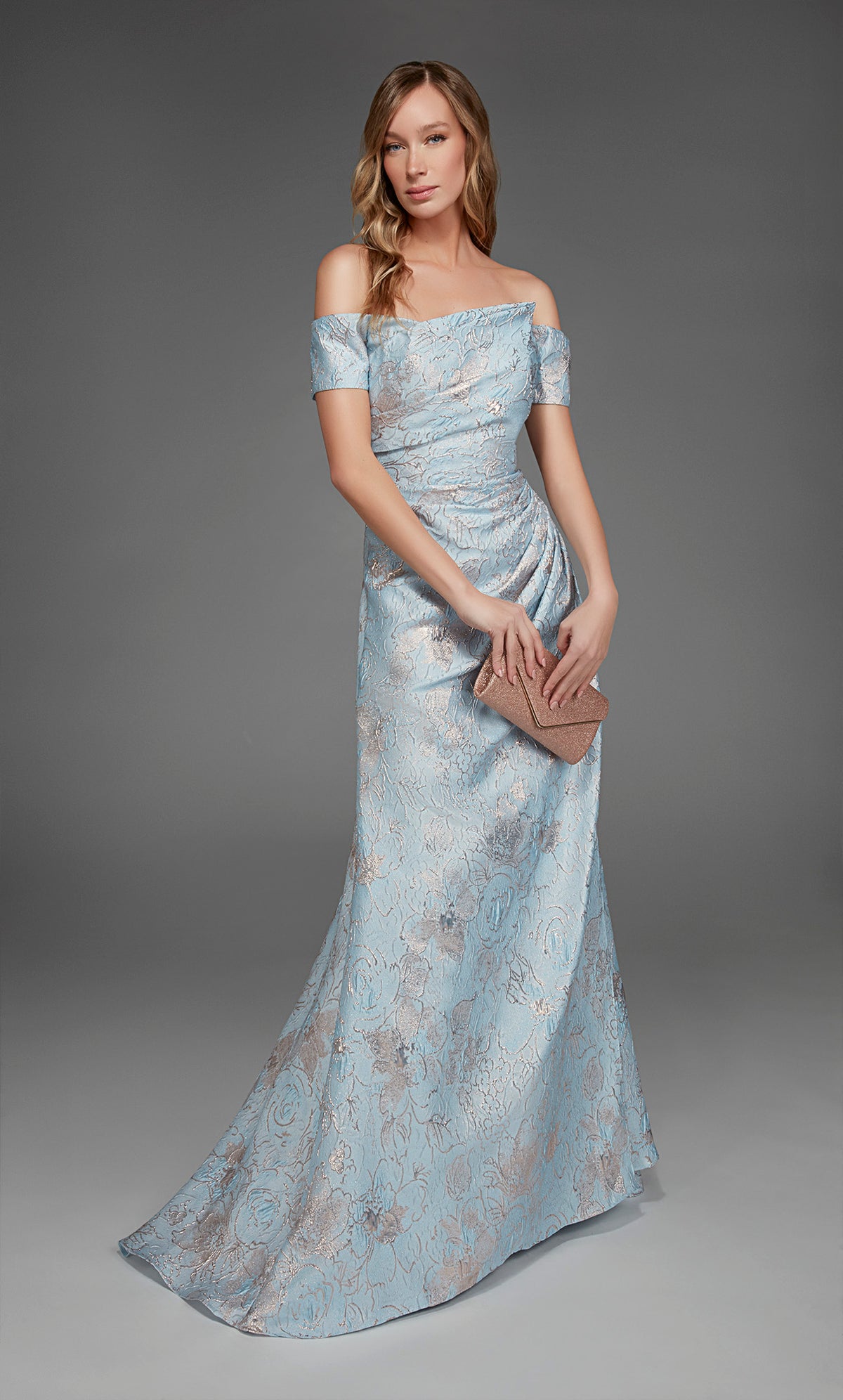 ALYCE Paris 27828 Special Occasion Off The Shoulder Neckline Ruched/draped A Line Dress