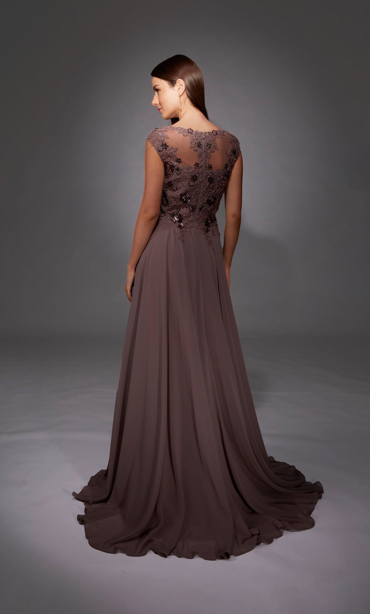 ALYCE Paris 27842 Special Occasion Boat Neckline Train A Line Dress