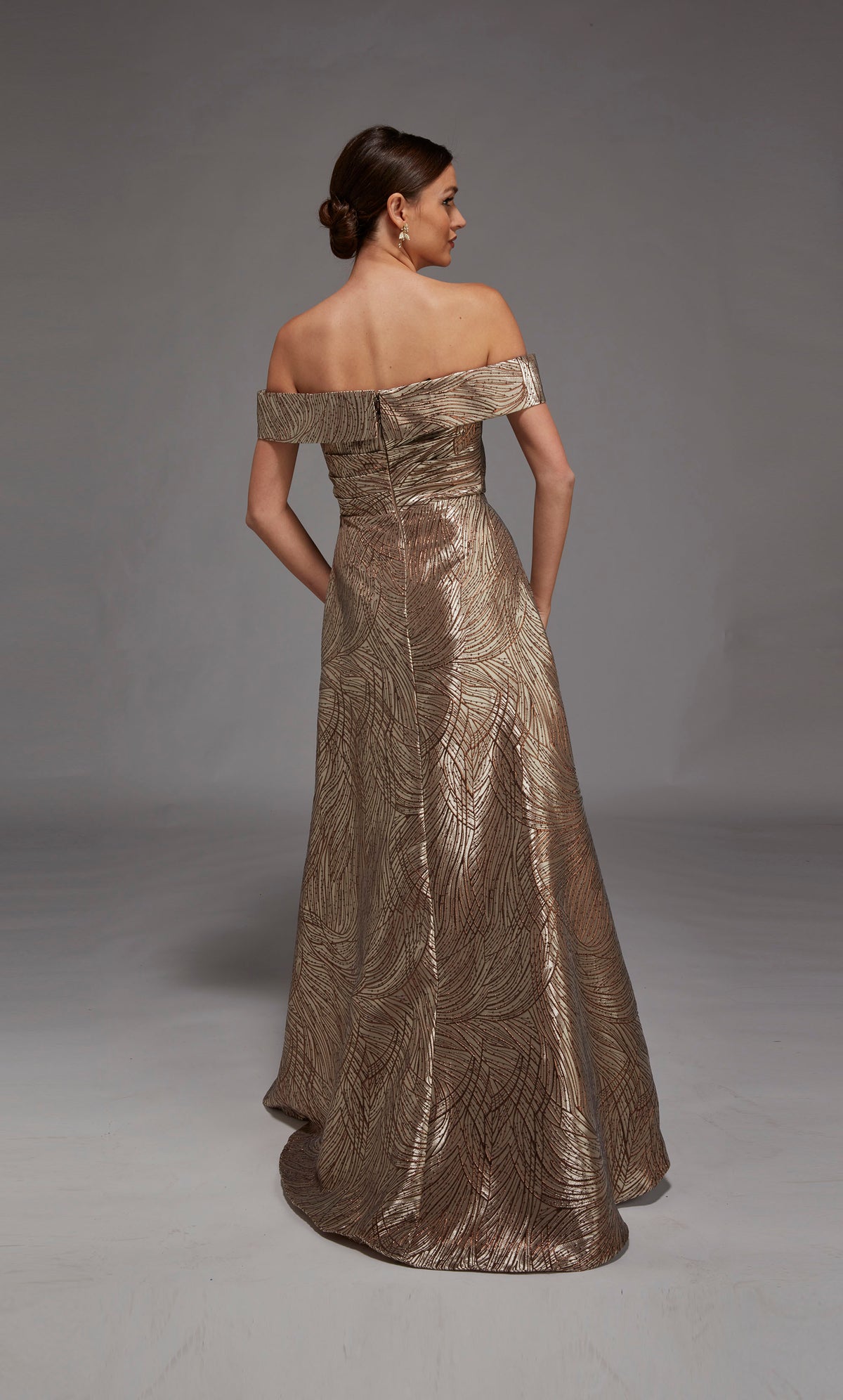 ALYCE Paris 27844 Special Occasion Off The Shoulder Neckline Elegant A Line Dress