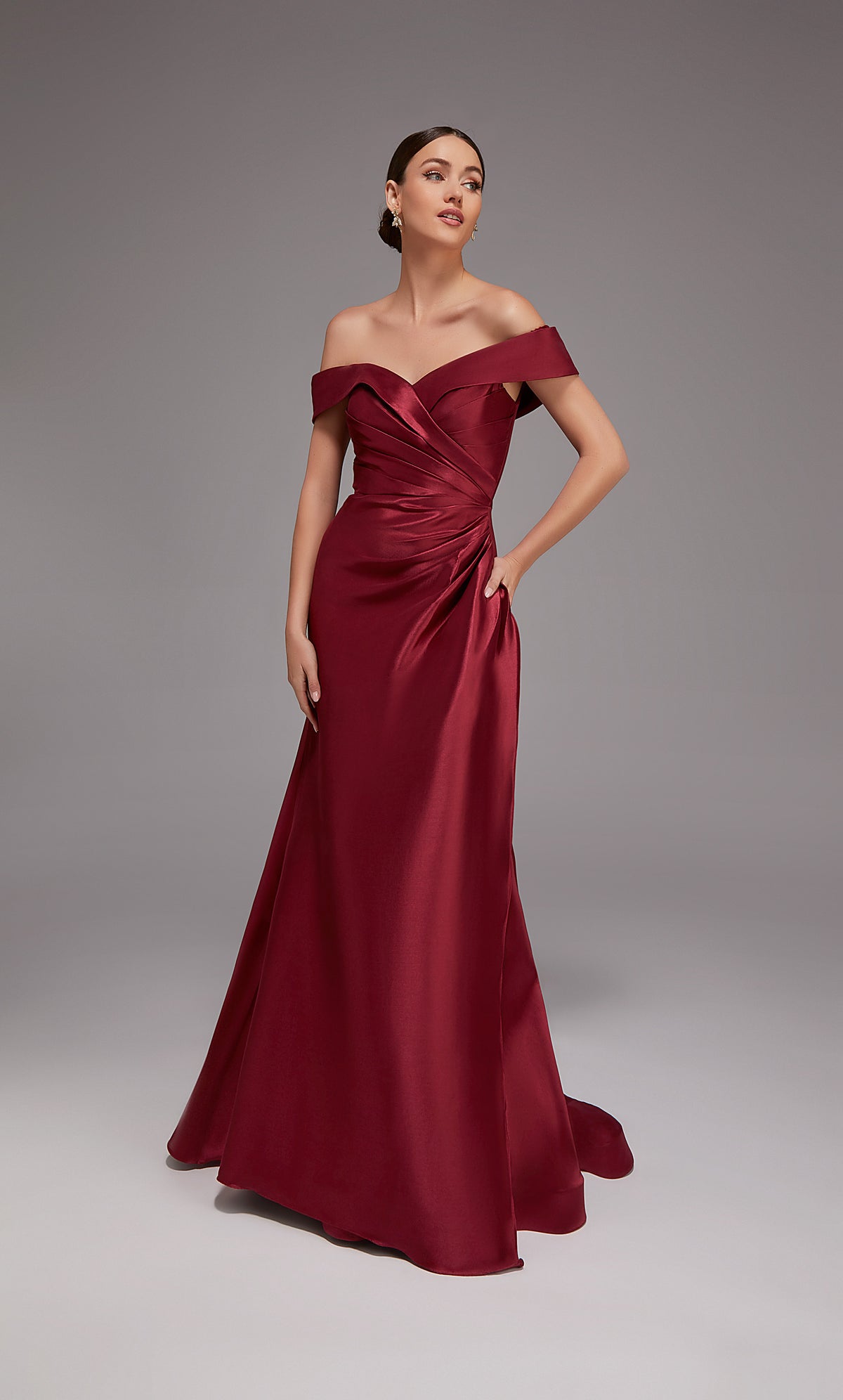 ALYCE Paris 27857 Special Occasion One Shoulder Neckline Ruched/draped Straight Dress