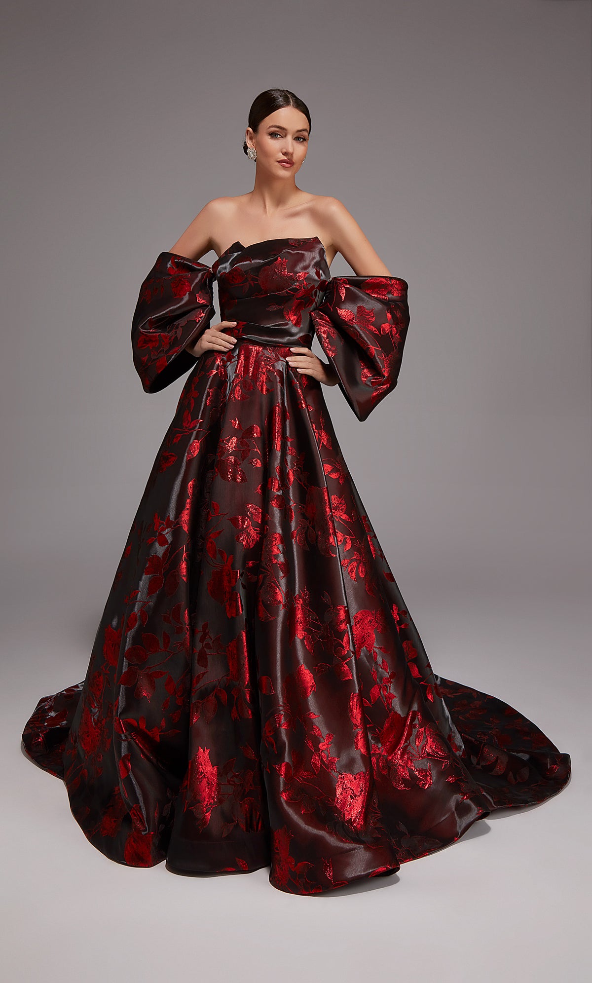 ALYCE Paris 27862 Special Occasion Strapless Neckline Train A Line Dress