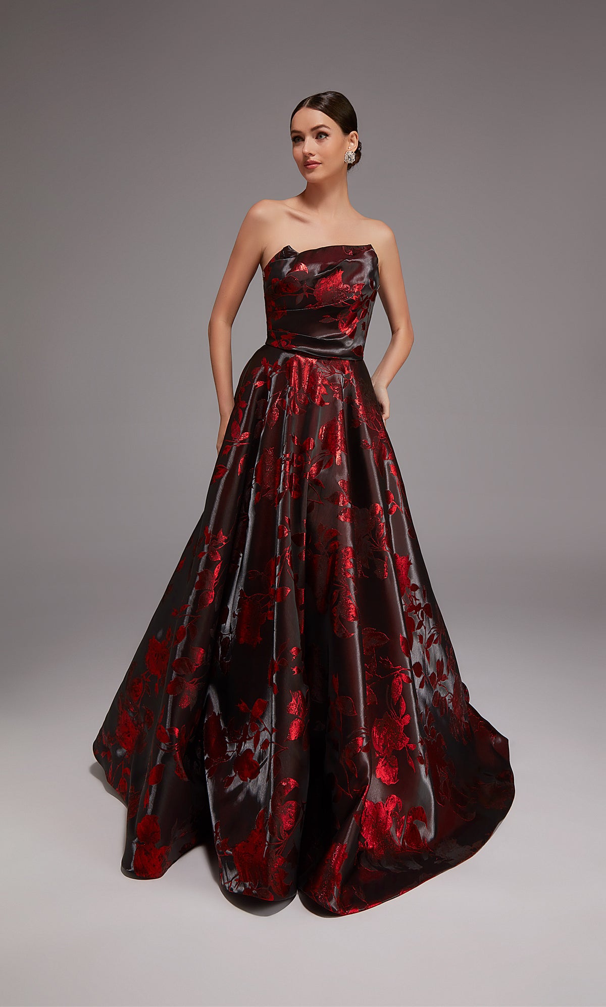 ALYCE Paris 27862 Special Occasion Strapless Neckline Train A Line Dress