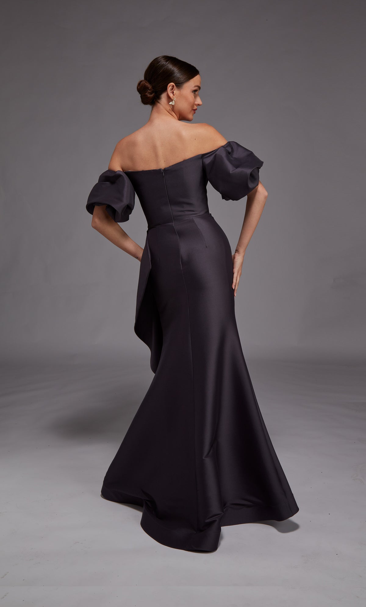 ALYCE Paris 27863 Special Occasion Off The Shoulder Neckline Ruched/draped Straight Dress