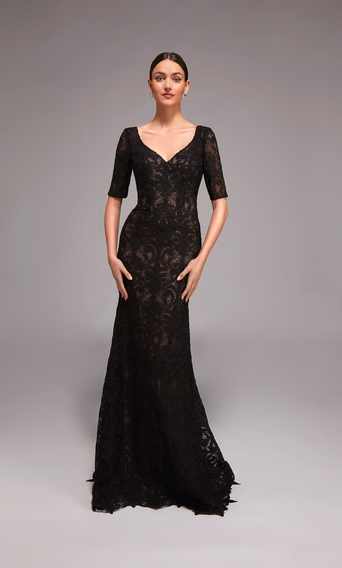 ALYCE Paris 27871 Special Occasion V-neckline Modest Mermaid Dress