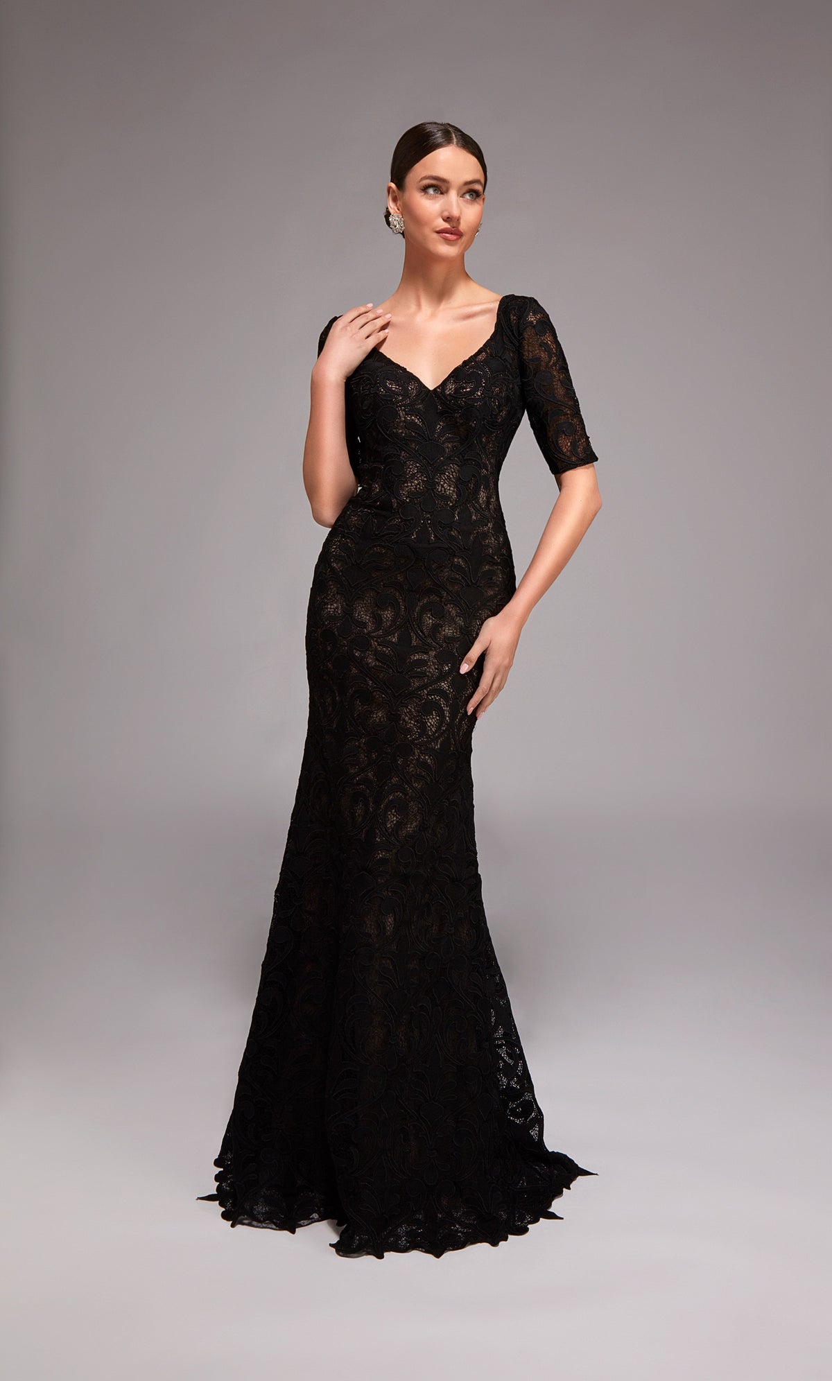 ALYCE Paris 27871 Special Occasion V-neckline Modest Mermaid Dress