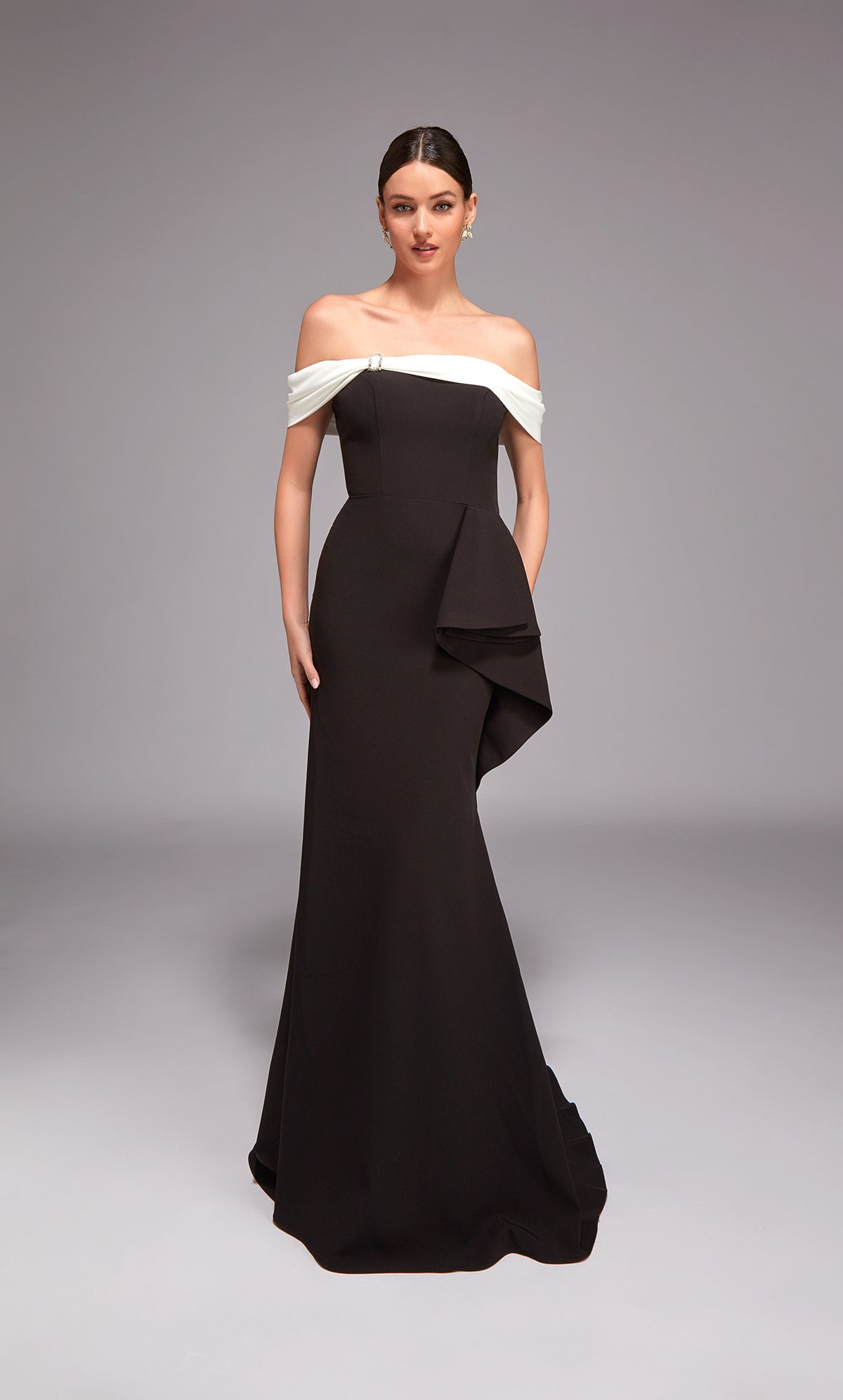 ALYCE Paris 27877 Special Occasion Off The Shoulder Neckline Ruched/draped Mermaid Dress