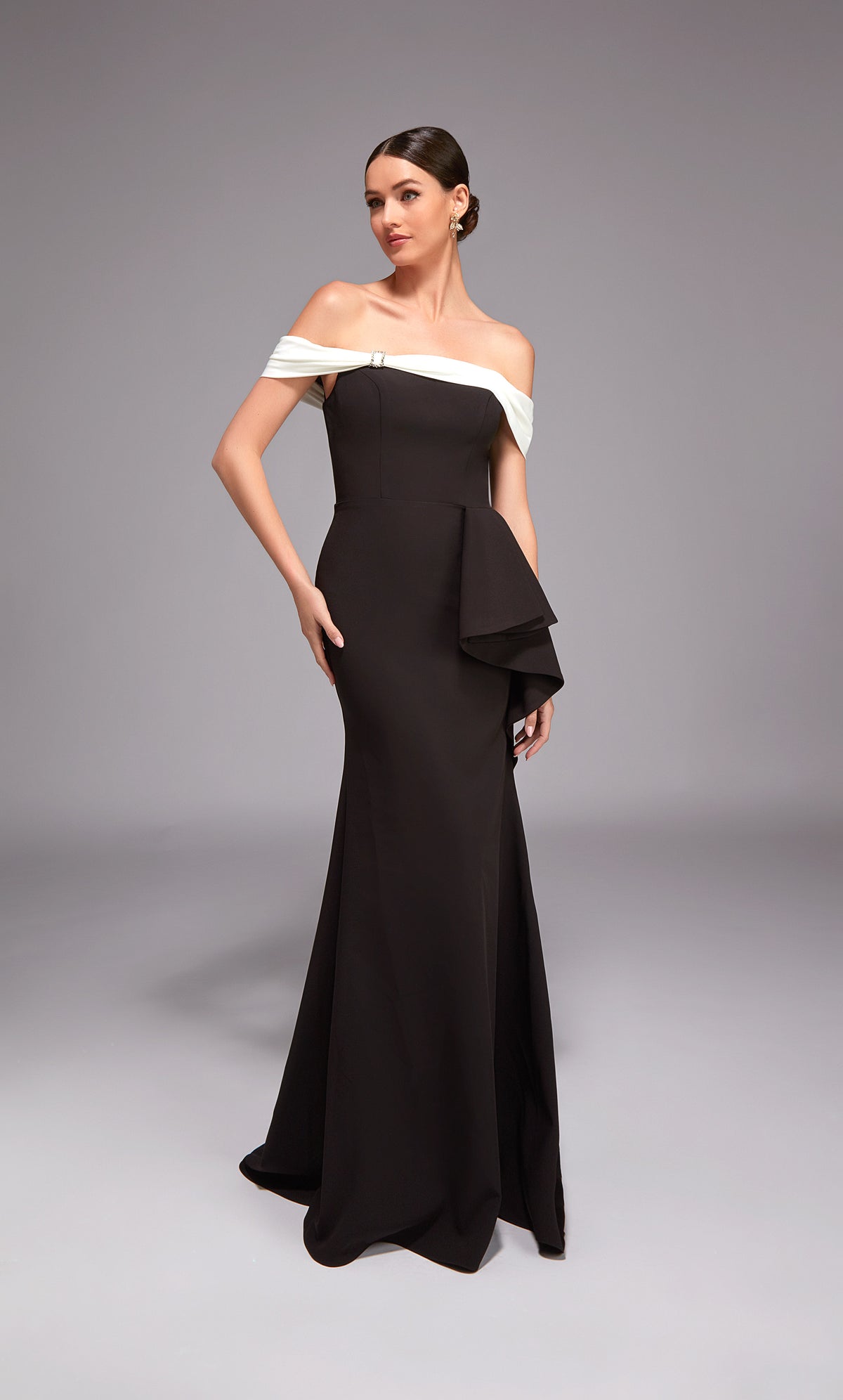 ALYCE Paris 27877 Special Occasion Off The Shoulder Neckline Ruched/draped Mermaid Dress