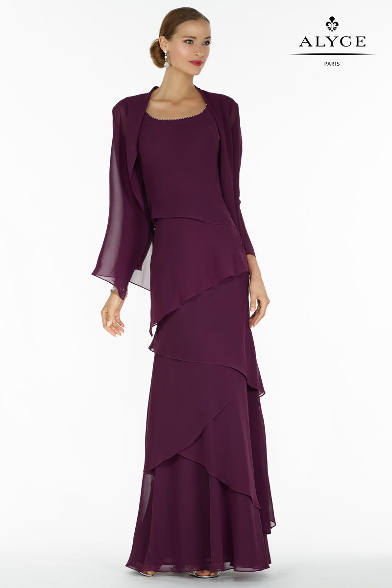 ALYCE Paris 29292 Special Occasion Scoop Neckline Chic Straight Dress