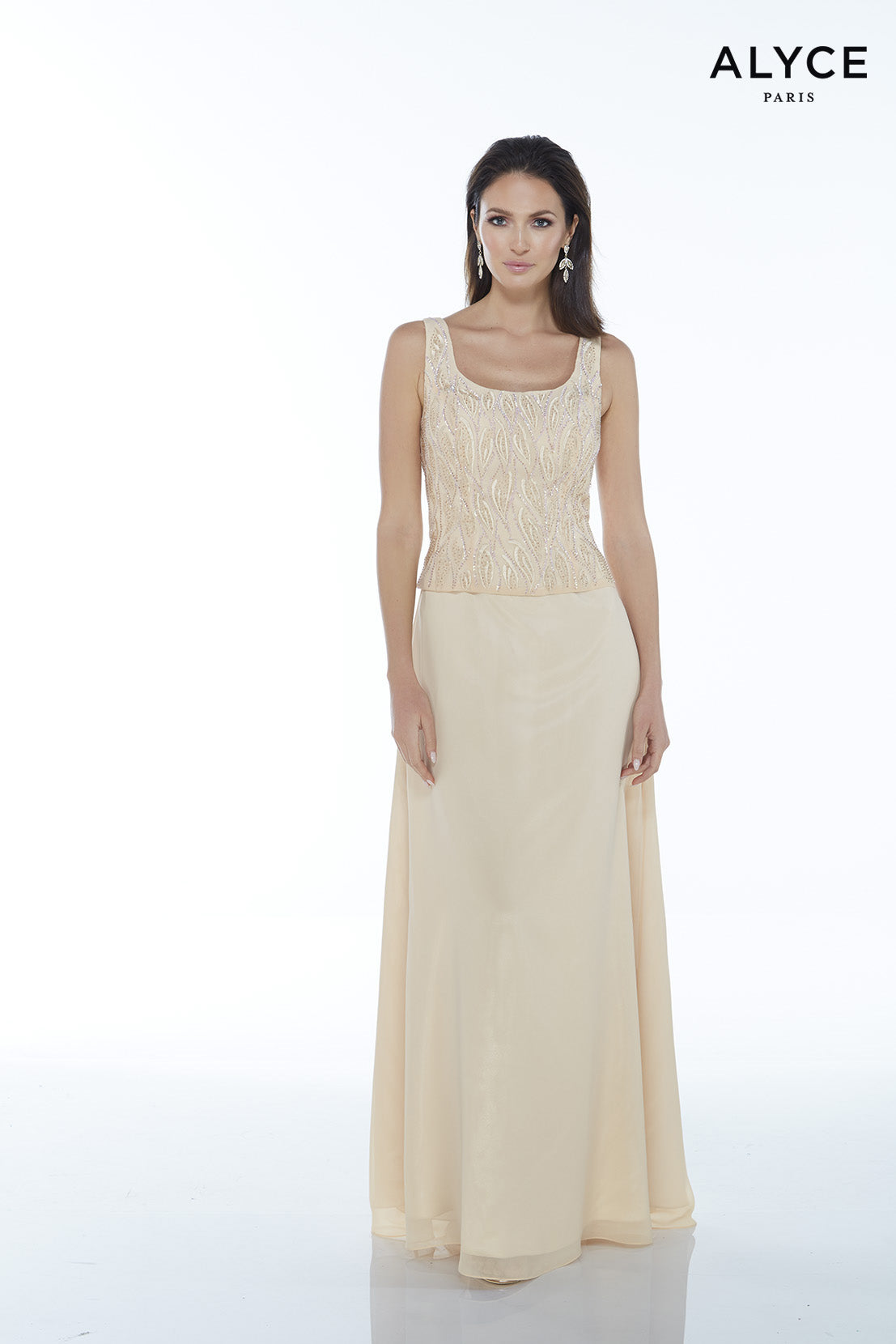 ALYCE Paris 29953 Special Occasion Scoop Neckline Two-piece Straight Dress