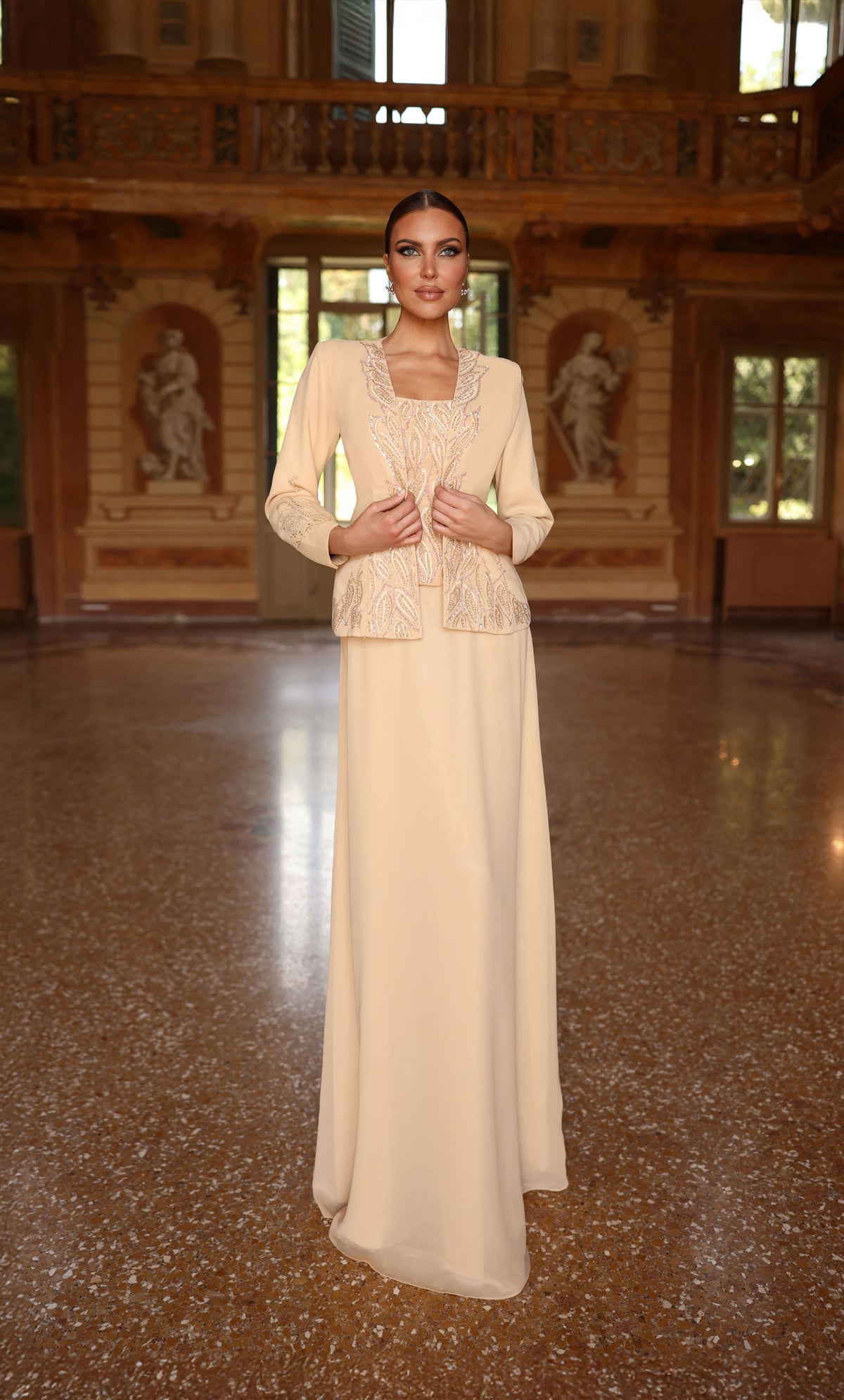 ALYCE Paris 29953 Special Occasion Scoop Neckline Two-piece Straight Dress