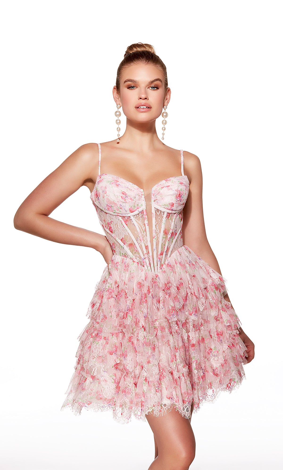 ALYCE Paris 30009 Homecoming Short Plunging Neckline Corset A Line Dress