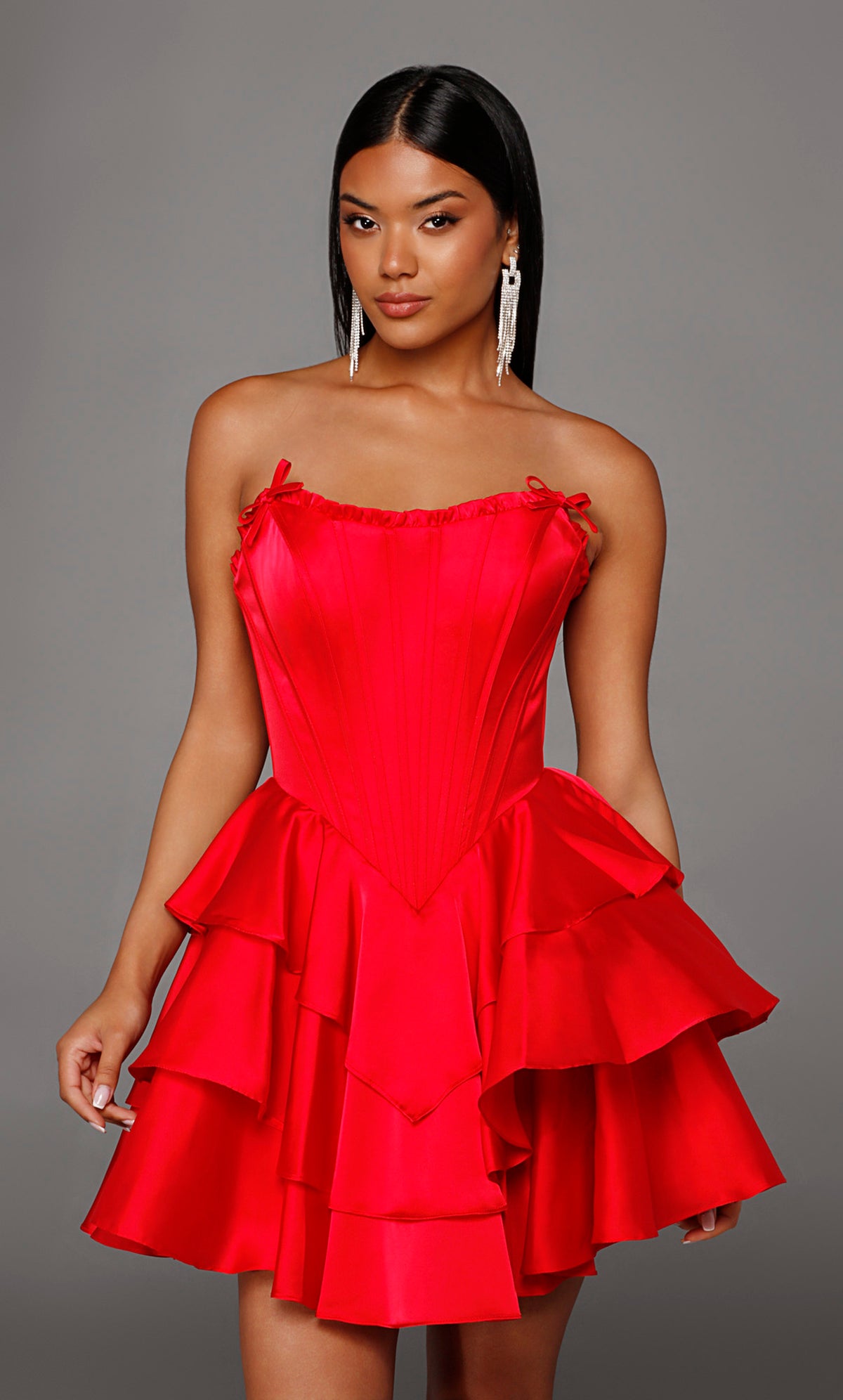ALYCE Paris 30123 Homecoming Short Scooped Neckline Modest A Line Dress