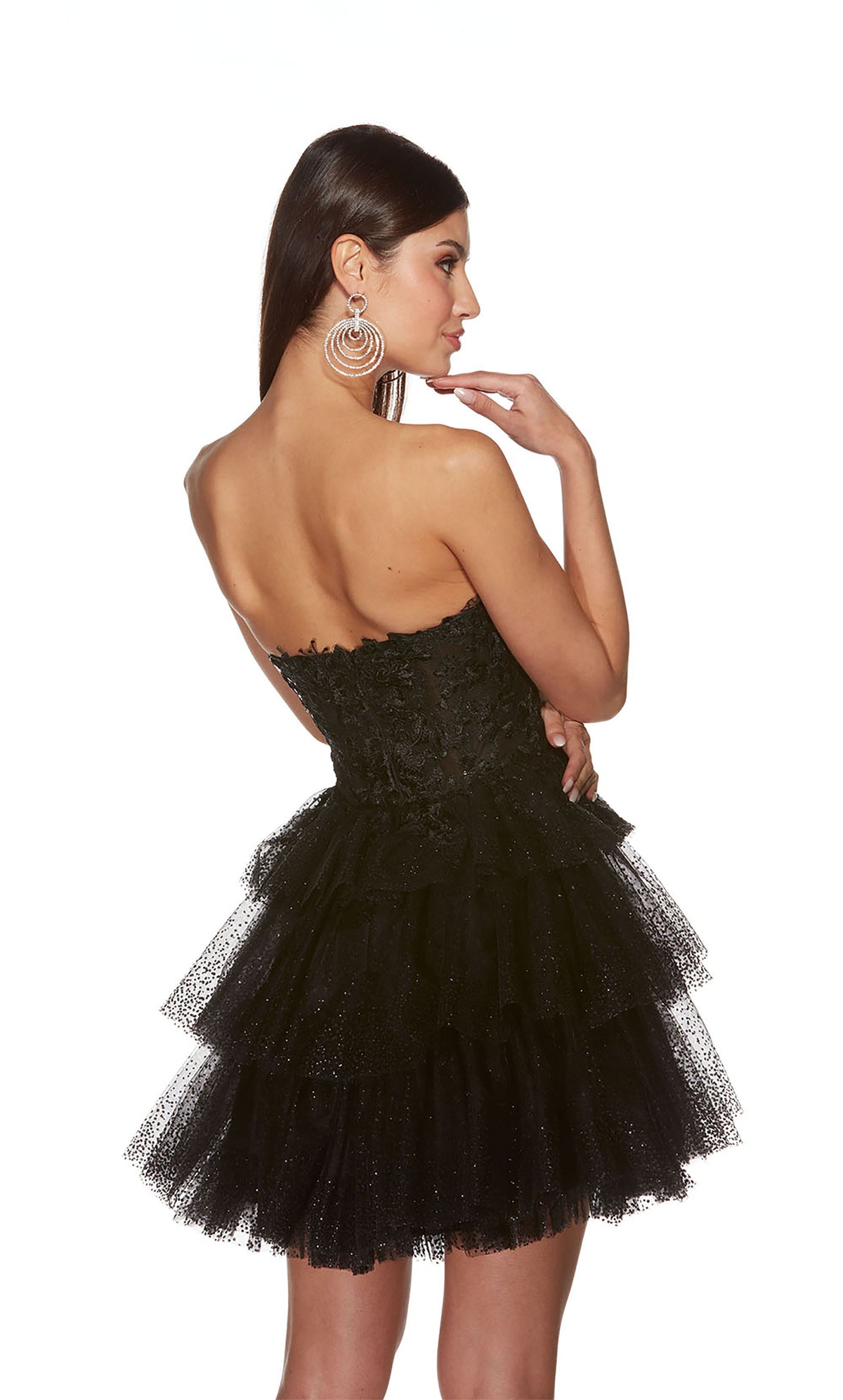 ALYCE Paris 3766 Party Strapless Neckline Illusion A Line Dress
