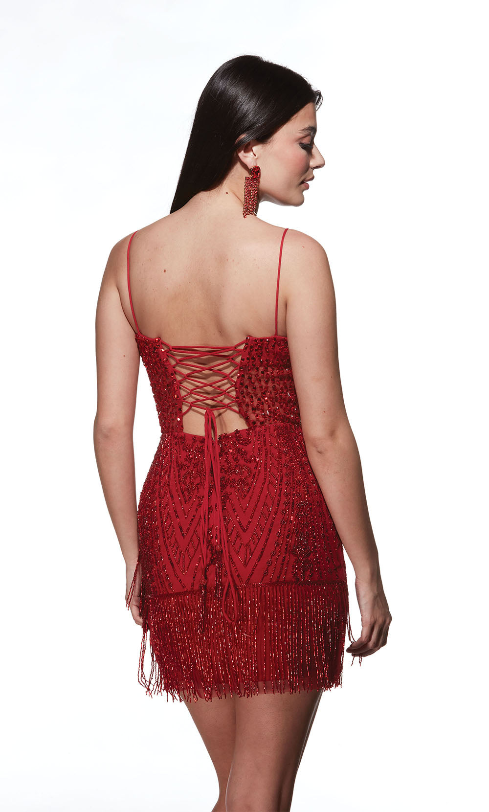 ALYCE Paris 4805 Homecoming Short Straight Across Neckline Corset Straight Dress